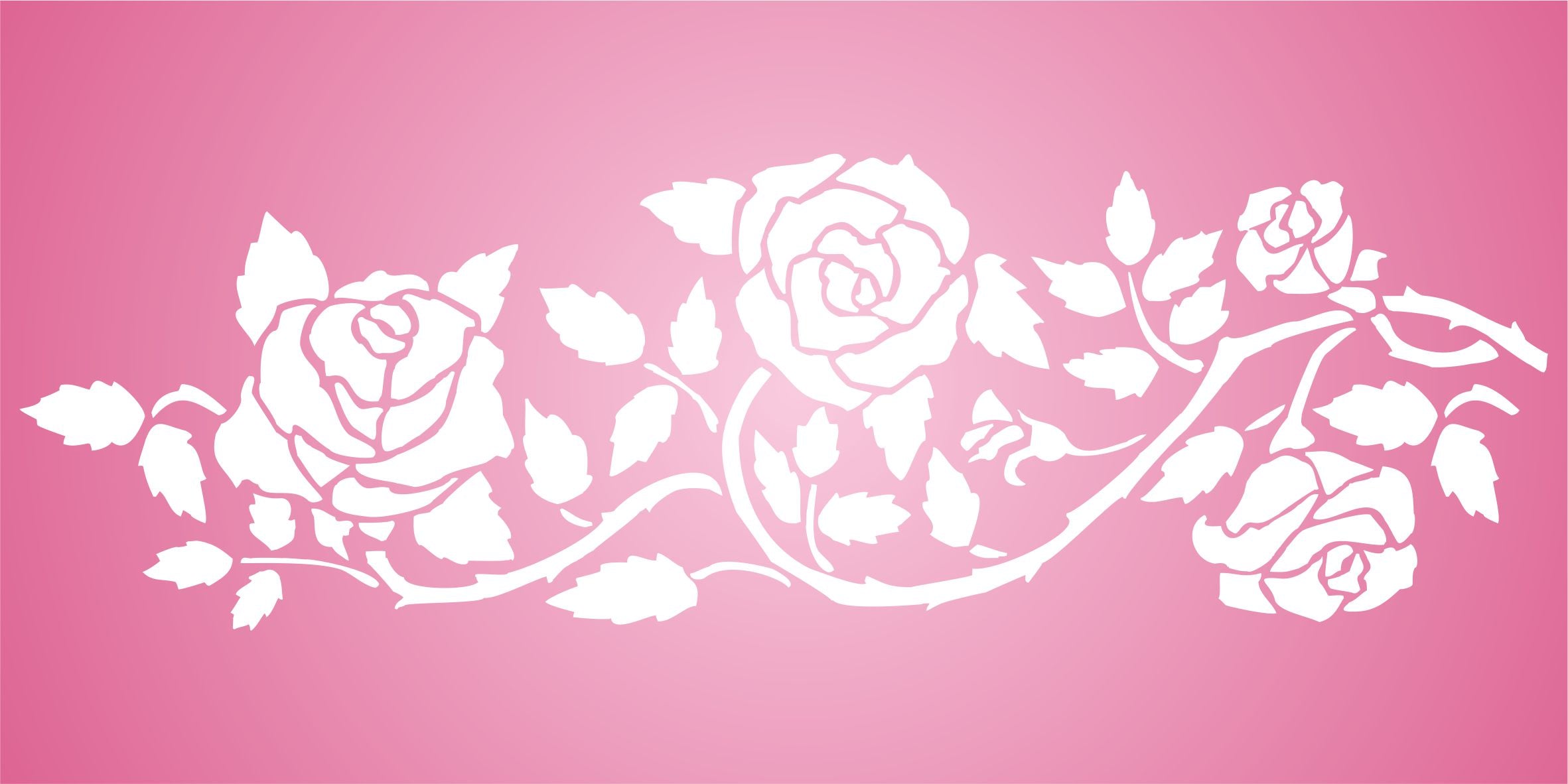 Rose Border Stencil- Classic Border Flower Rambling Rose