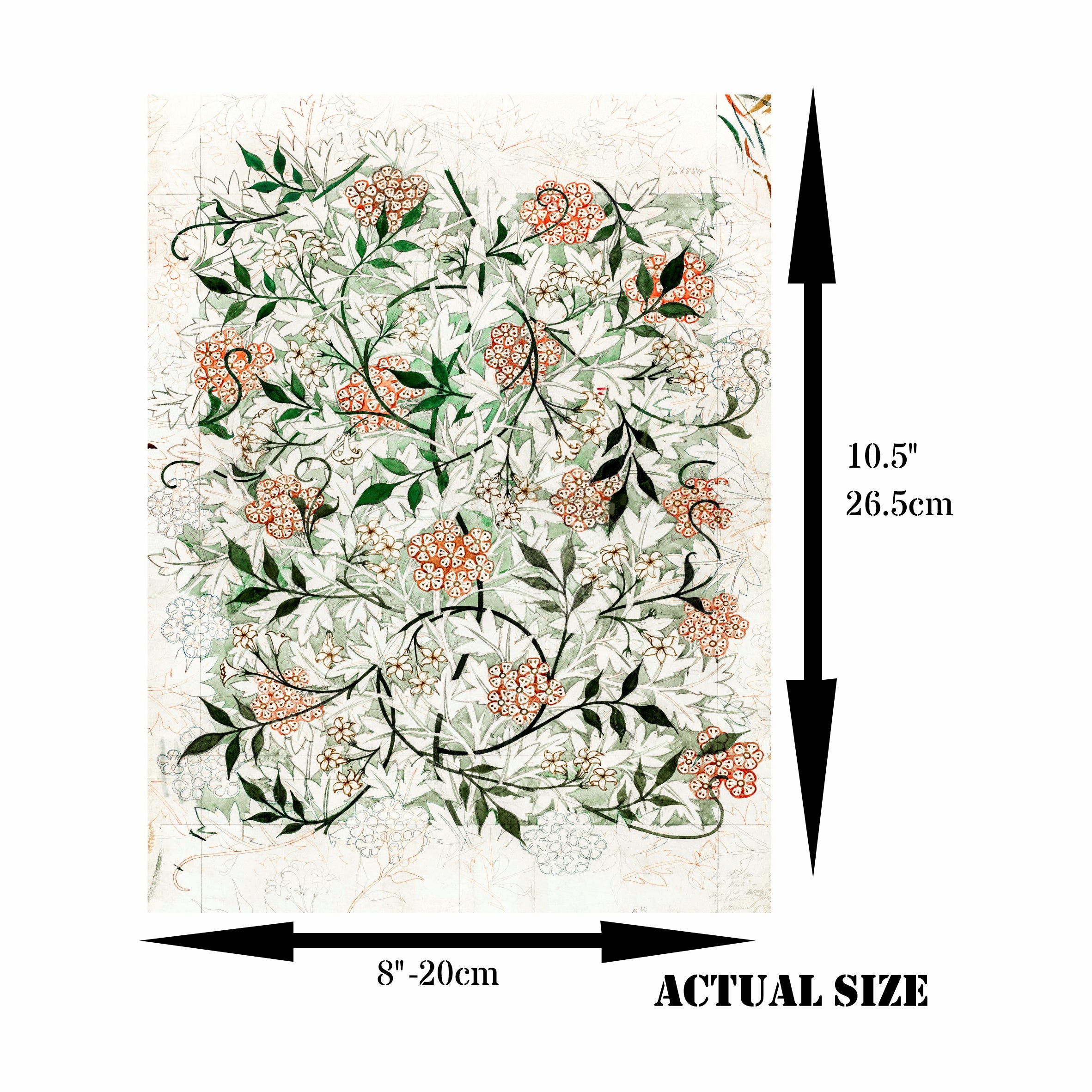 Pattern Theme Rice Paper- 6 Unique Printed Mulberry Paper Images 30gsm