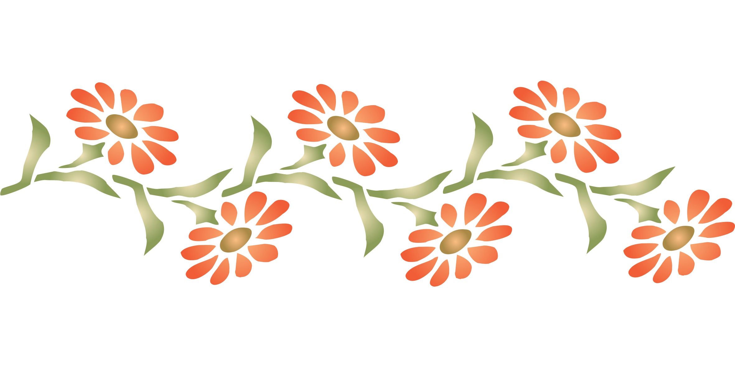 Daisy Stencil- Classic Border Flower