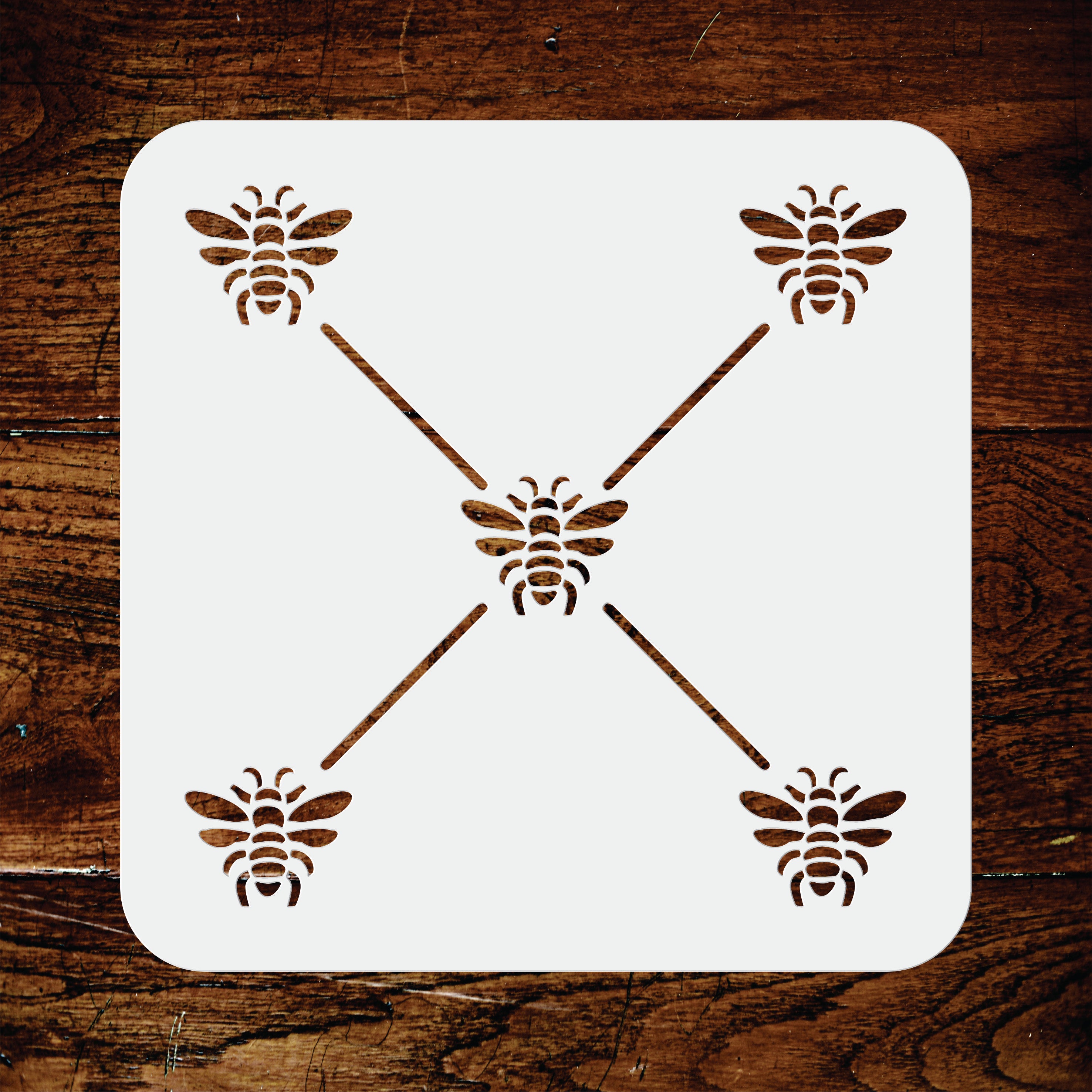 French Bee Trellis Stencil - Classic Allover Insect Lattice