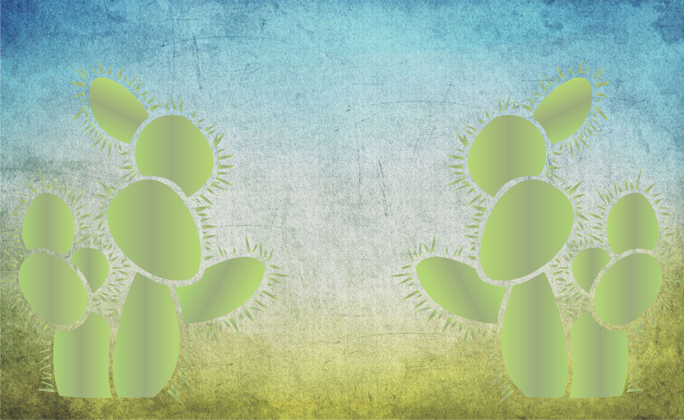 Prickly Pear Cactus Stencil- Opuntia Paddle Cacti Plant