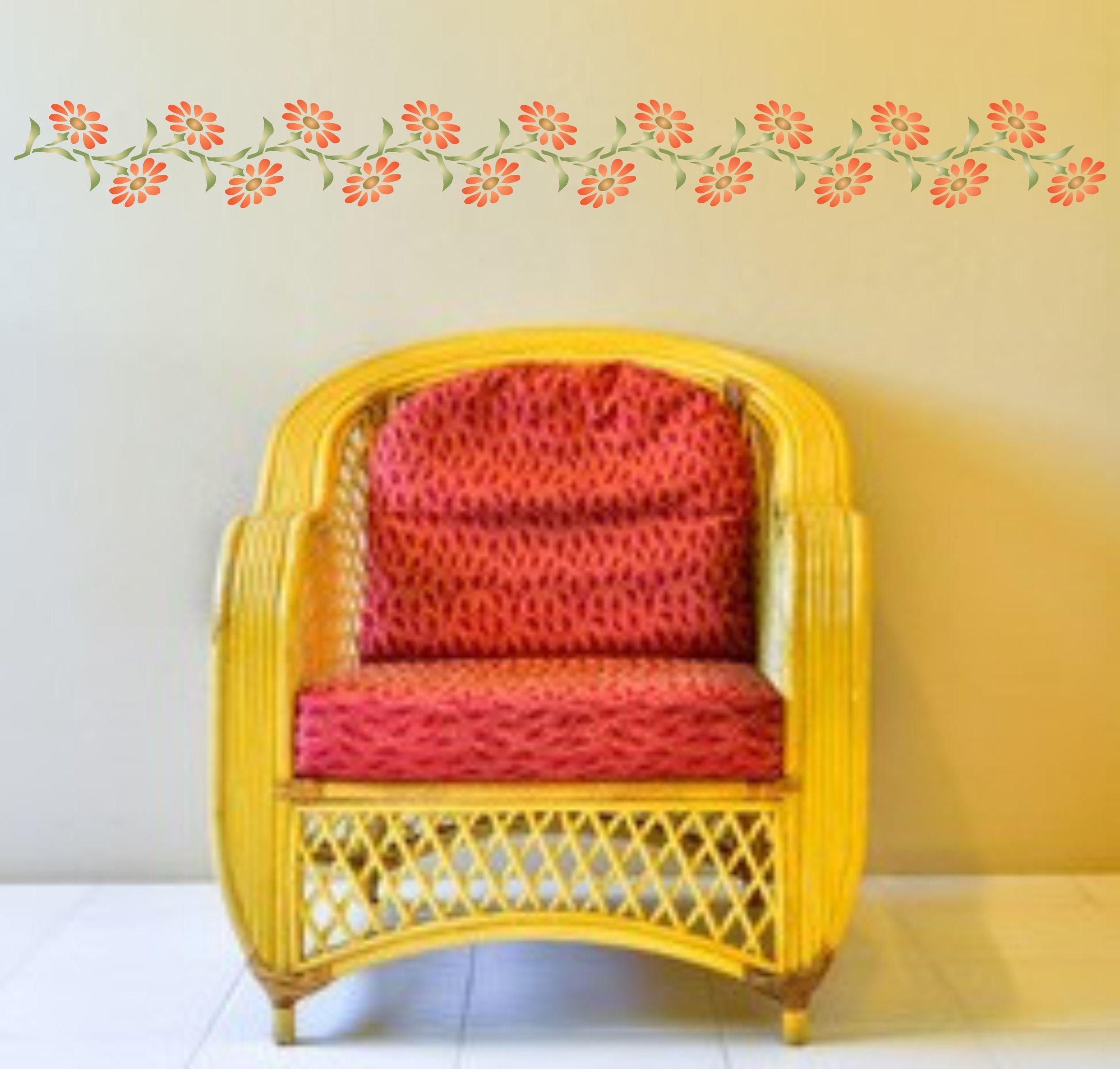 Daisy Stencil- Classic Border Flower