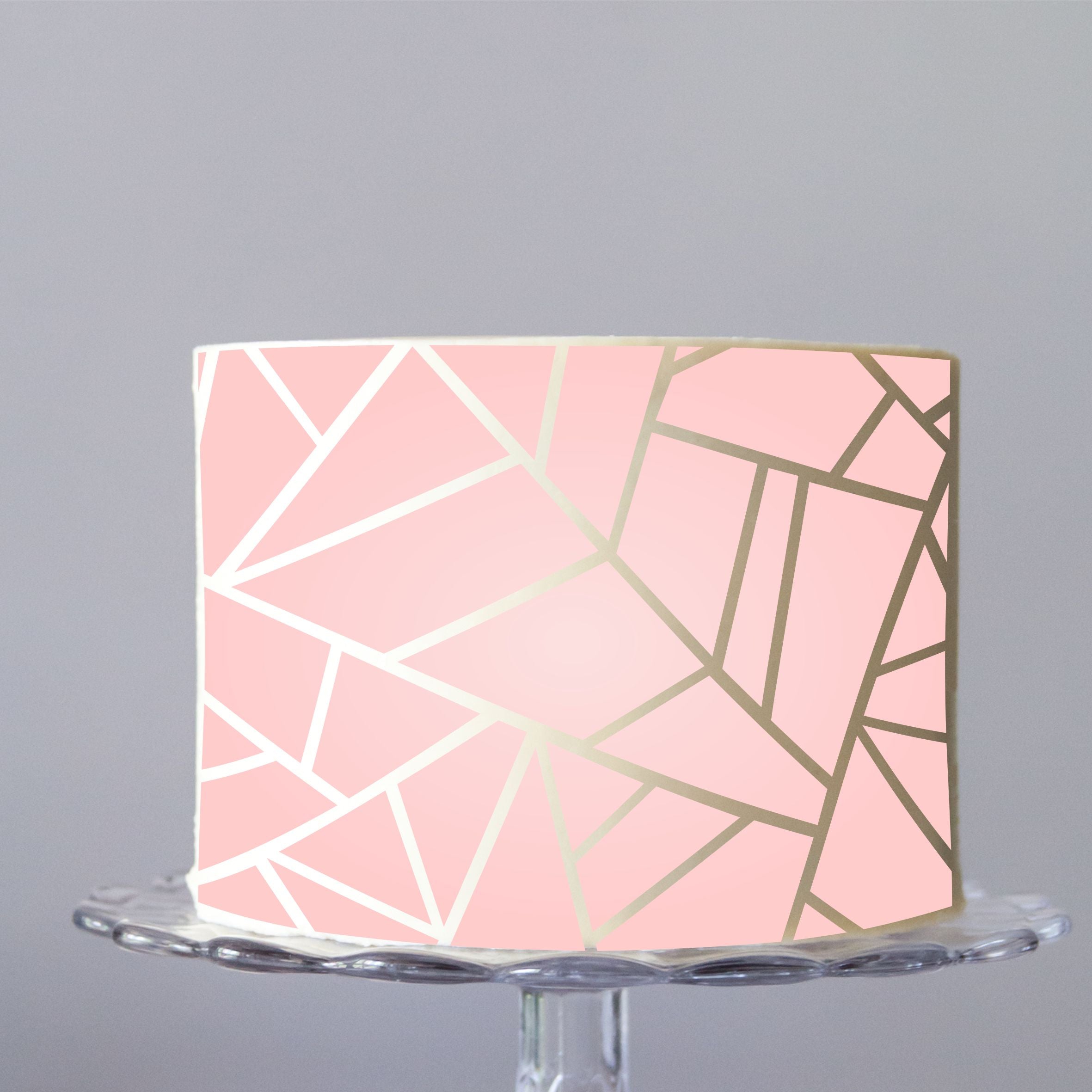 Geometric Cake Stencil- Cake & Cookie use to Add Texture