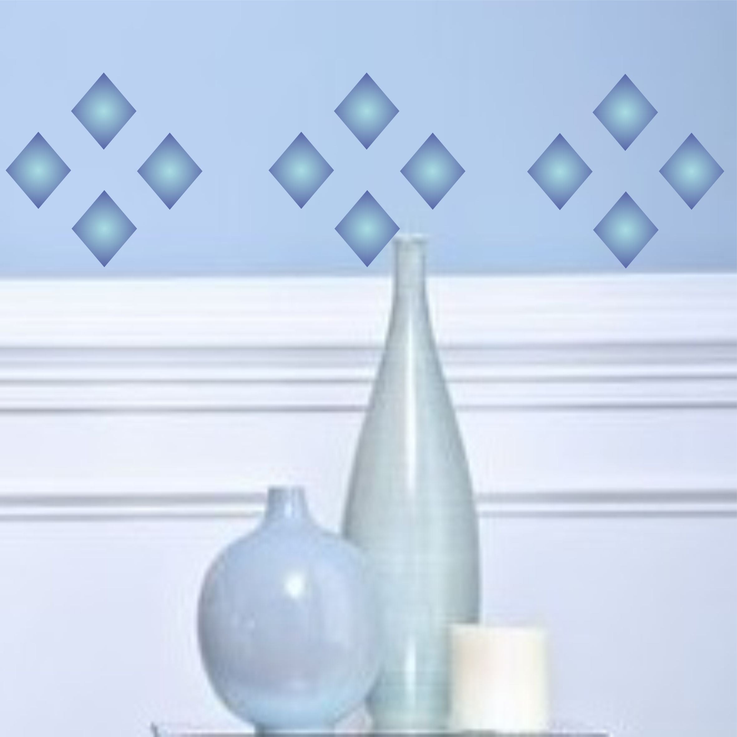 Diamond Pattern Stencil - Border Art Decor