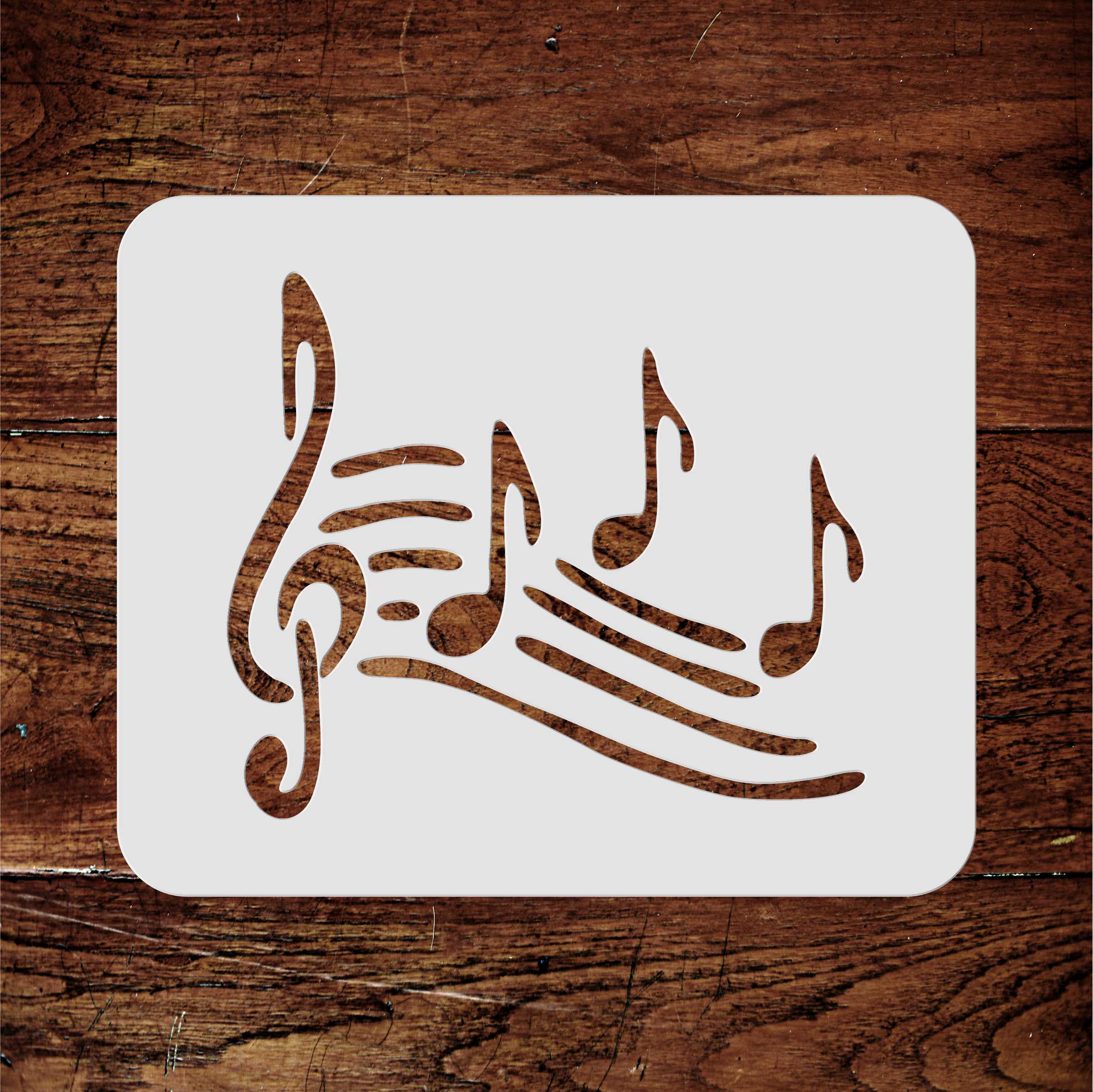 Music Notes Stencil - Musical Notes Treble Clef