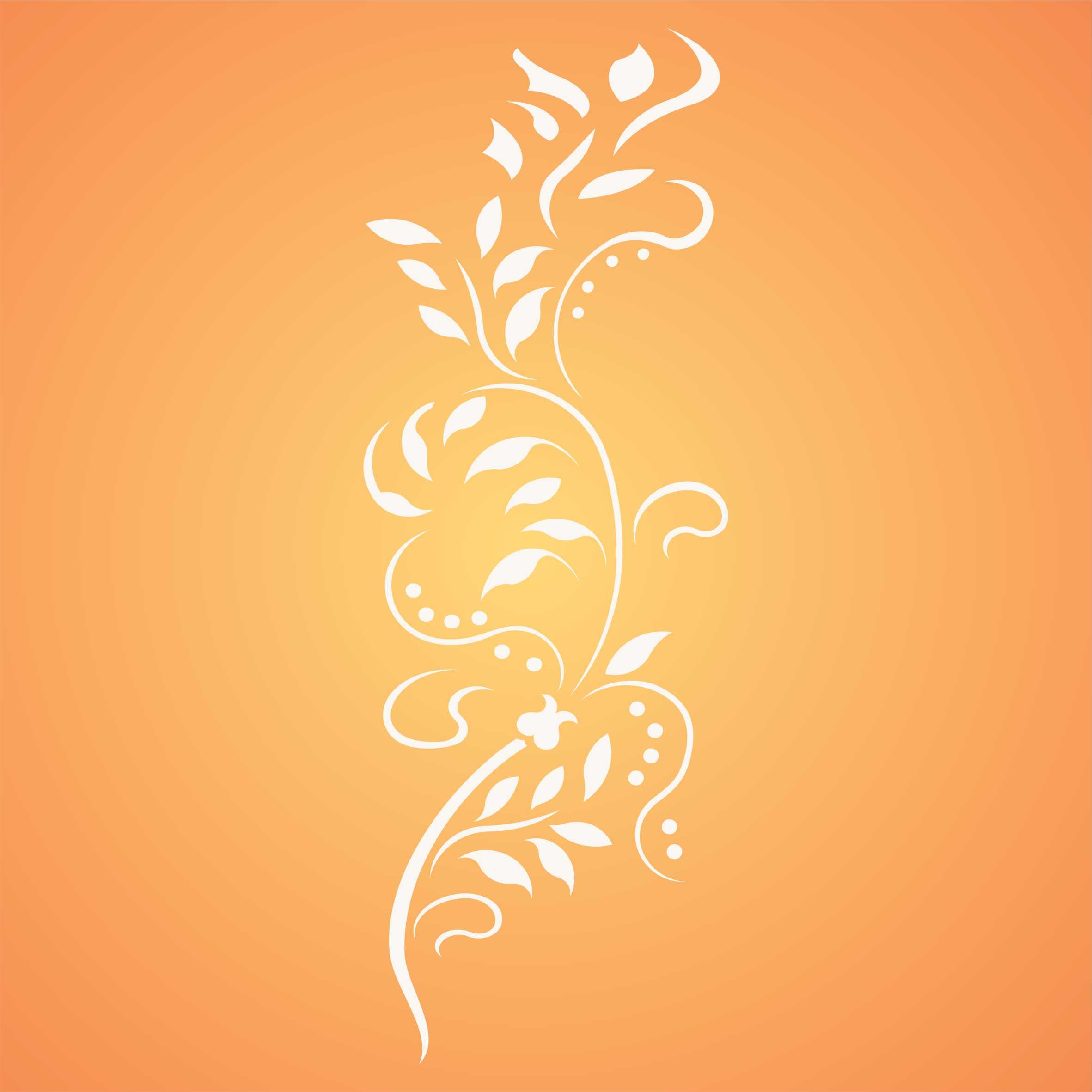 Vine Stencil - Creeper Plant Floral Border