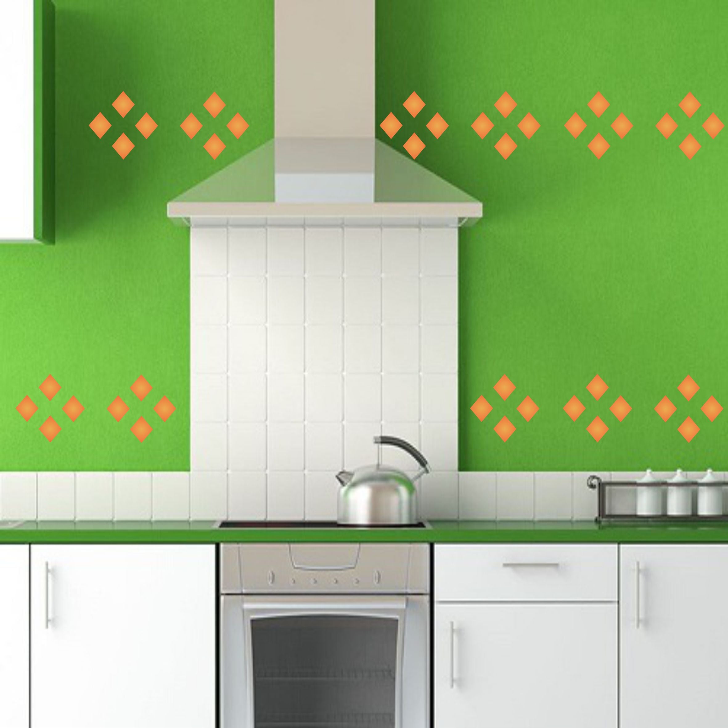 Diamond Pattern Stencil - Border Art Decor