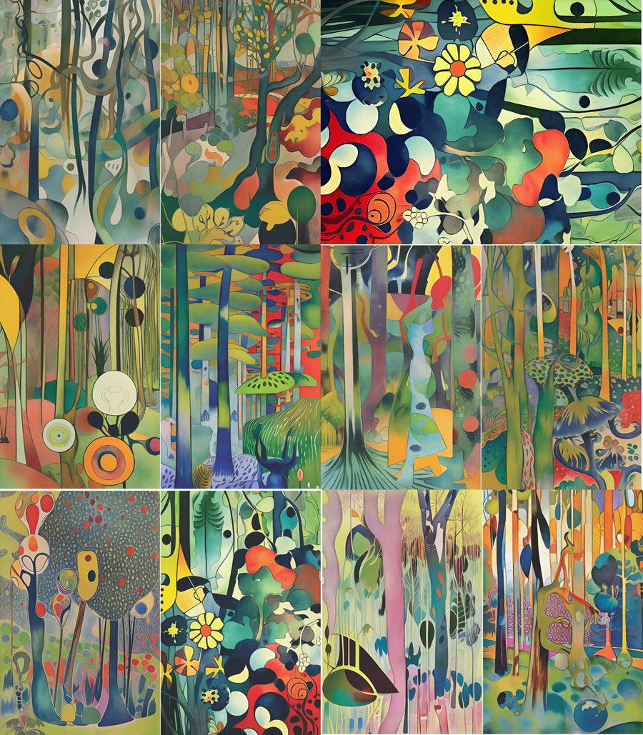 Abstract Forest Rice Paper, 8 x 10.5 inch – for Decoupage Cards Craft