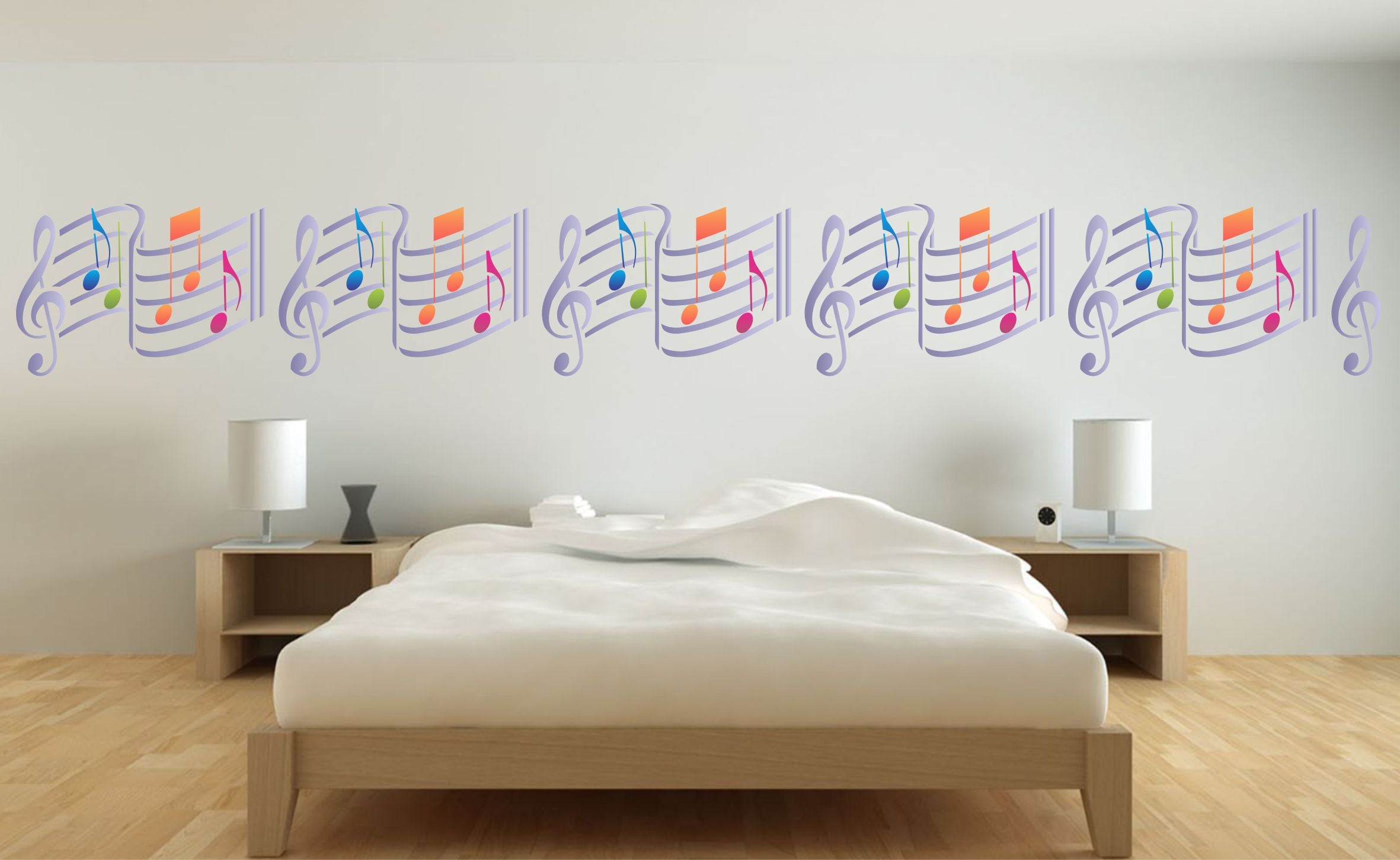 Music Stencil - Musical Sheet Notes Notation Treble Clef
