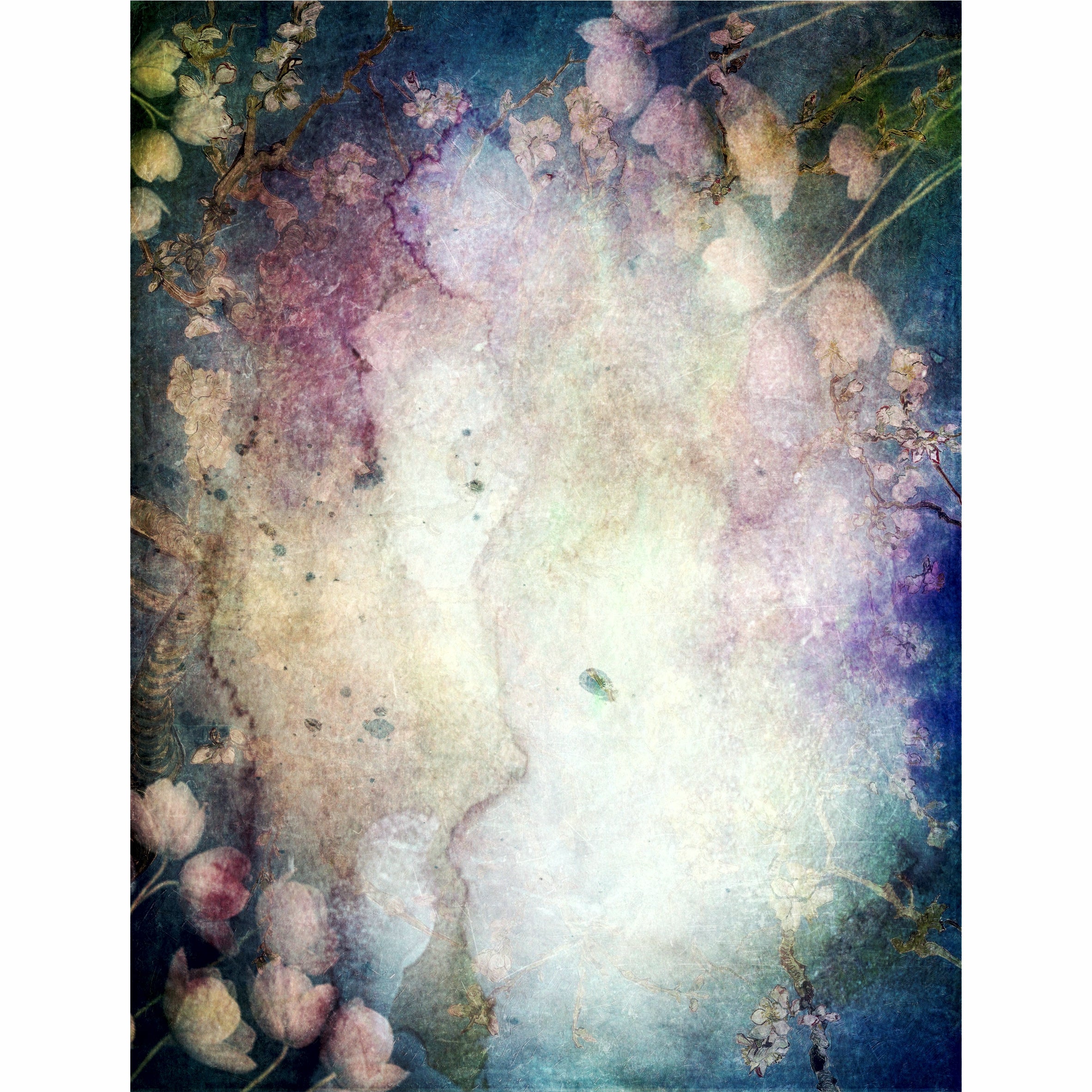 Dark Roses Rice Paper- 6 x Different Printed Mulberry Paper Images 30gsm