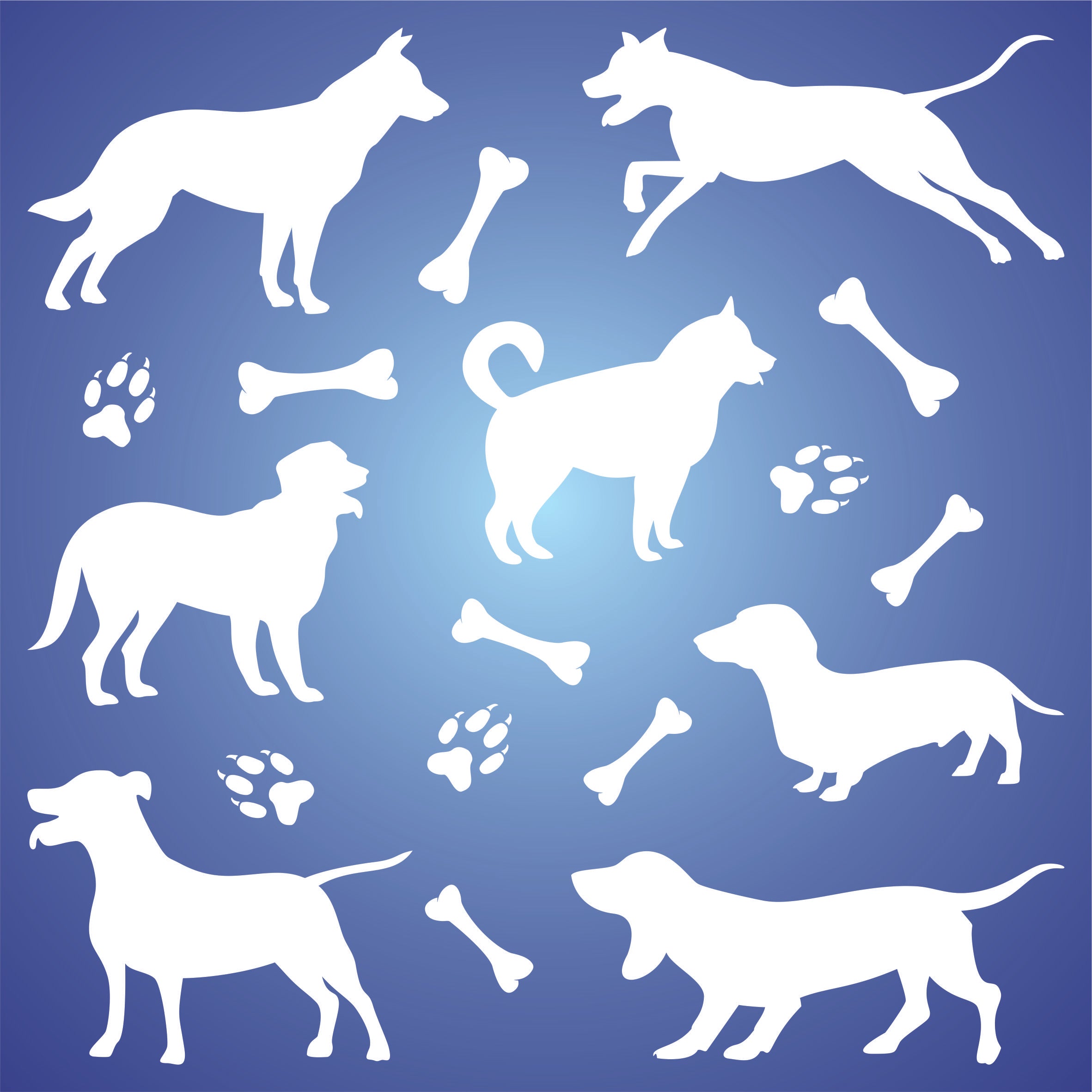 Dog Stenci - Pet Friend Animal Canine Silhouette