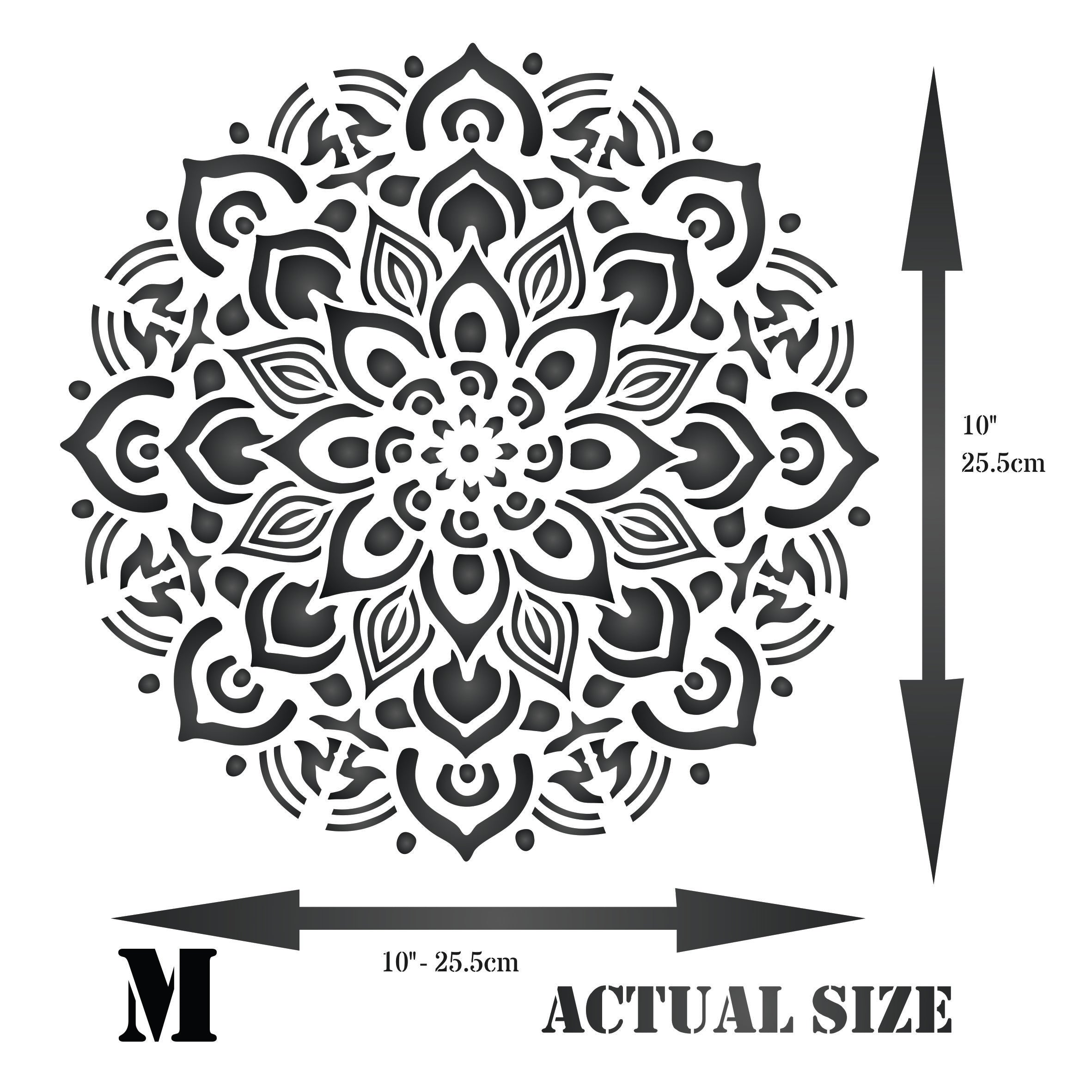 Healing Mandala Stencil - AUM Indian Hindu Buddhist Spiritual