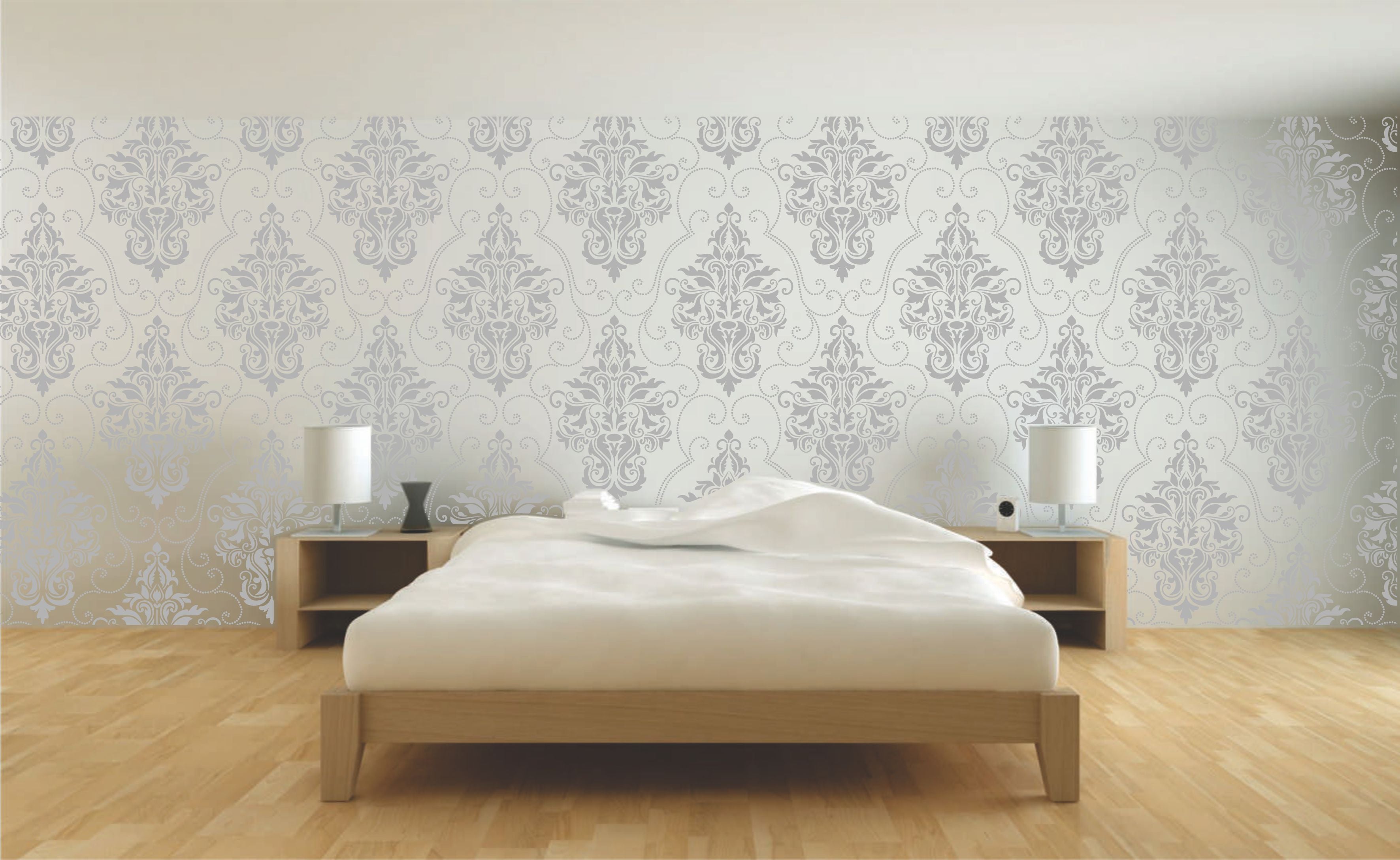 Damask Stencil- Classic Vintage Large Floral Allover Pattern