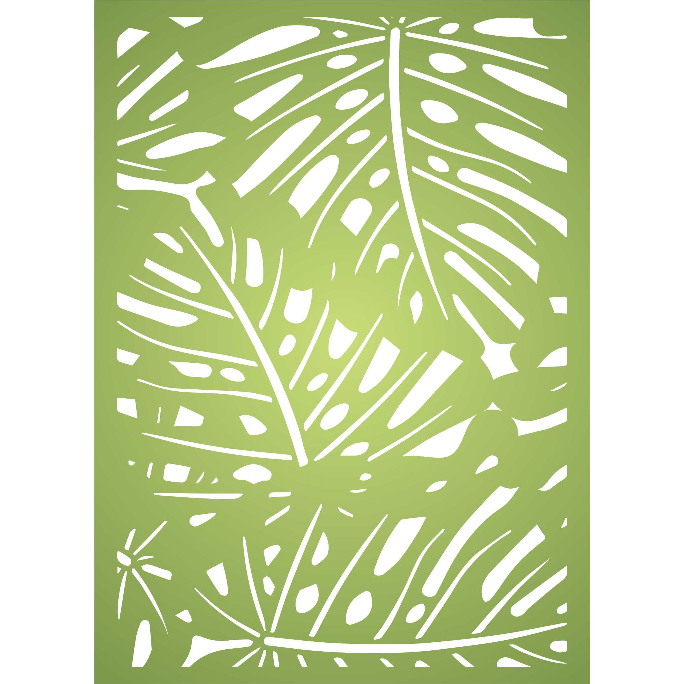 Monstera Layering Stencil- Grunge Tropical Leaf Mask use to Add Texture