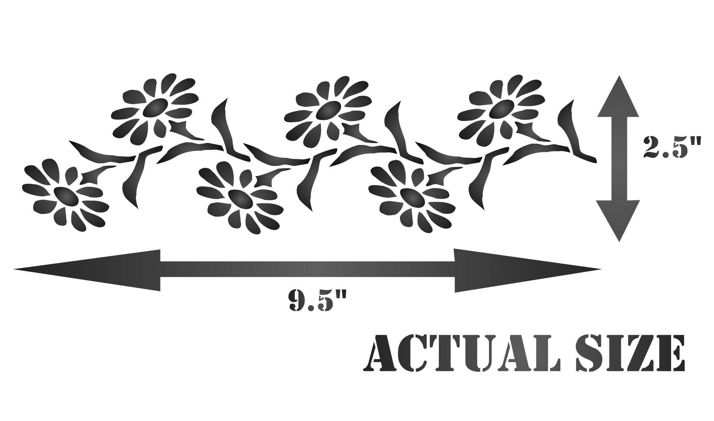 Daisy Stencil- Classic Border Flower
