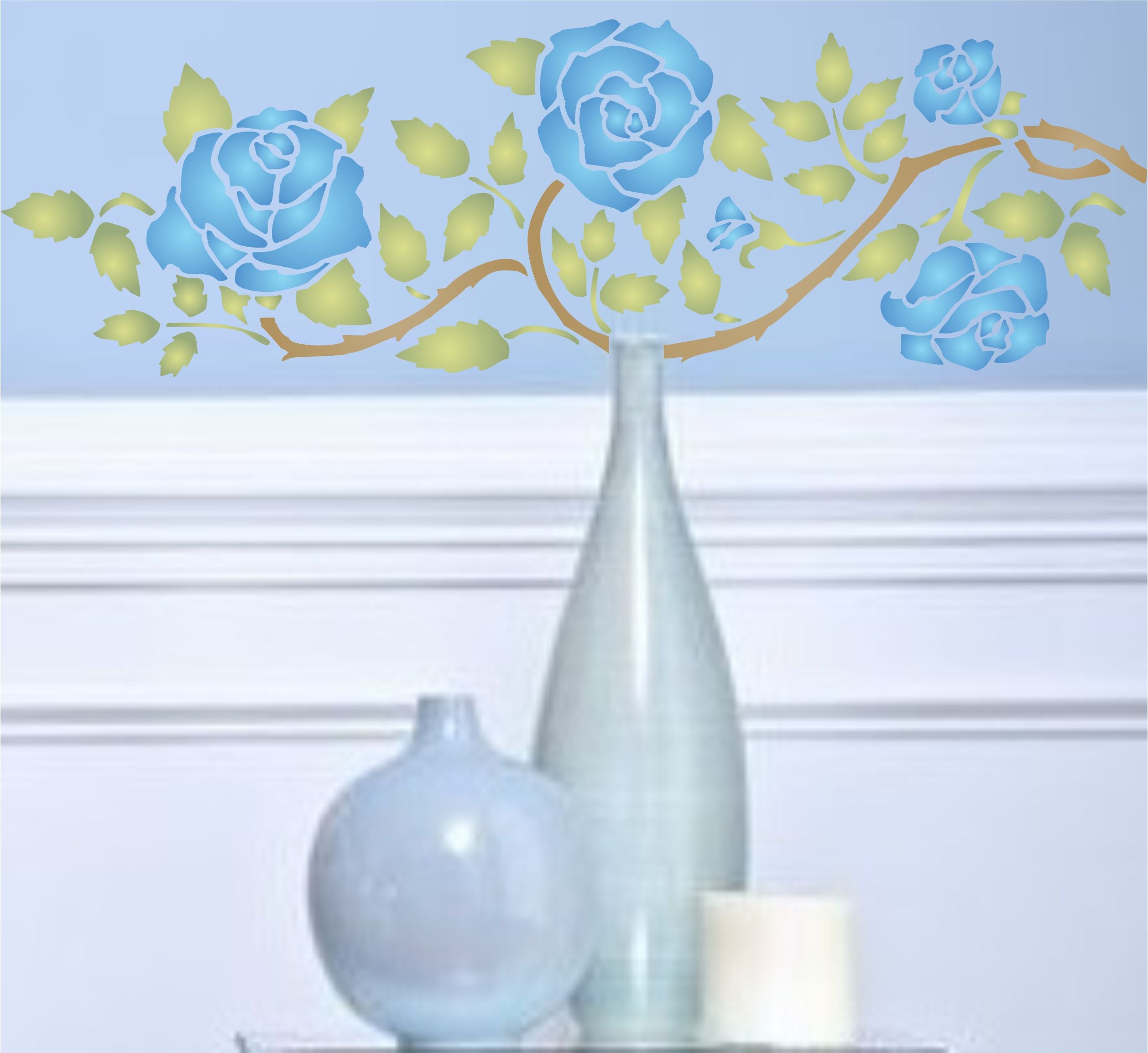 Rose Border Stencil- Classic Border Flower Rambling Rose