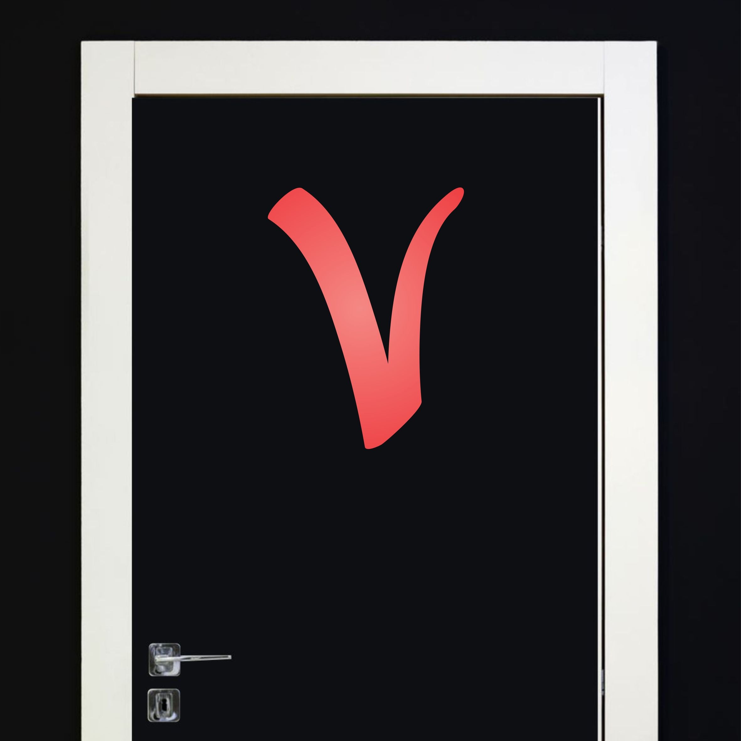 Graffiti Letter "V" Stencil -Graffiti Initial Vandal Style Alphabet Letters