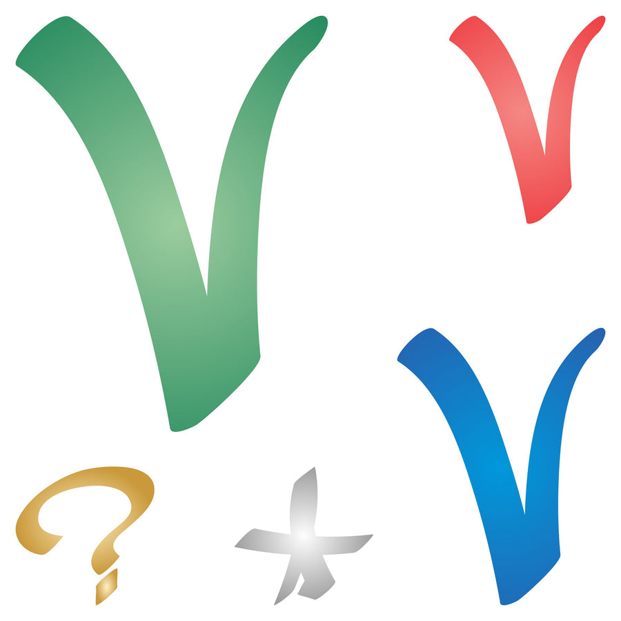 Graffiti Letter "V" Stencil -Graffiti Initial Vandal Style Alphabet Letters