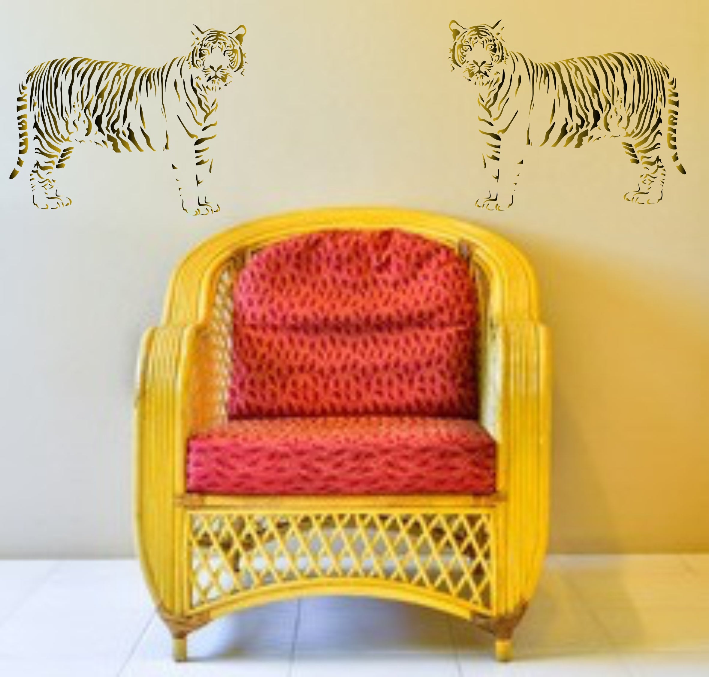 Tiger Stencil- African Big Cat Endangered Wild Animal