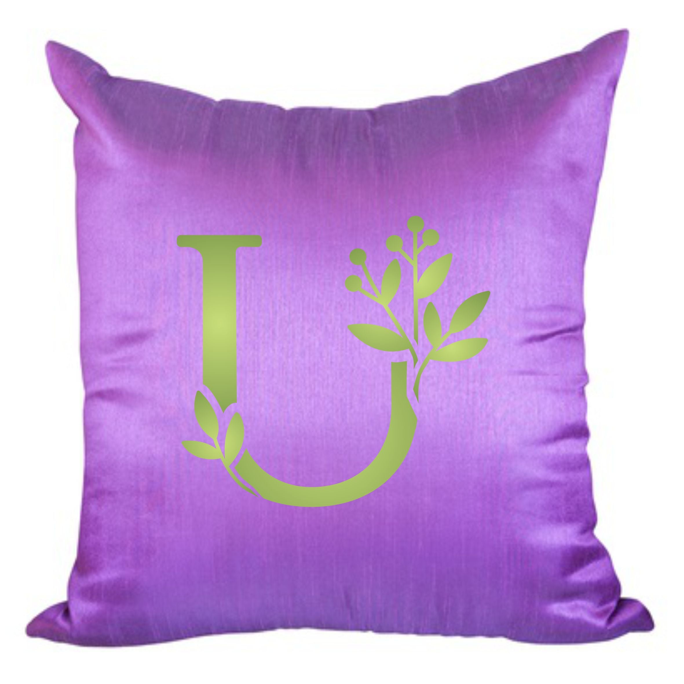 Flower Monogram U Stencil- Leaf Flower Initial 3 Sizes on One Sheet