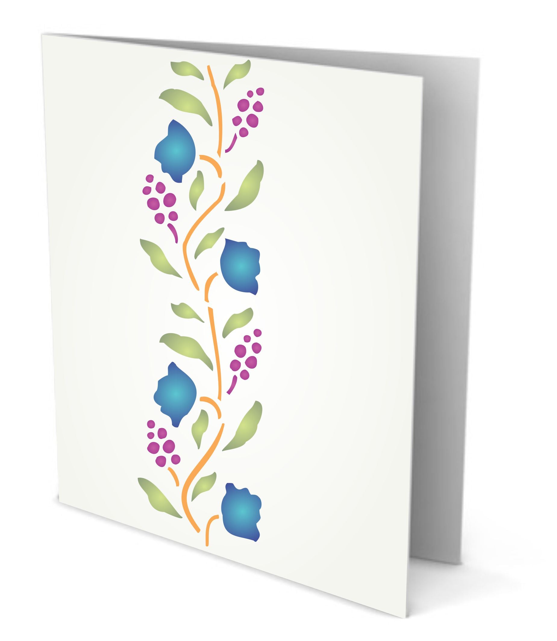 Folk Art Stencil- Flower Decor Border
