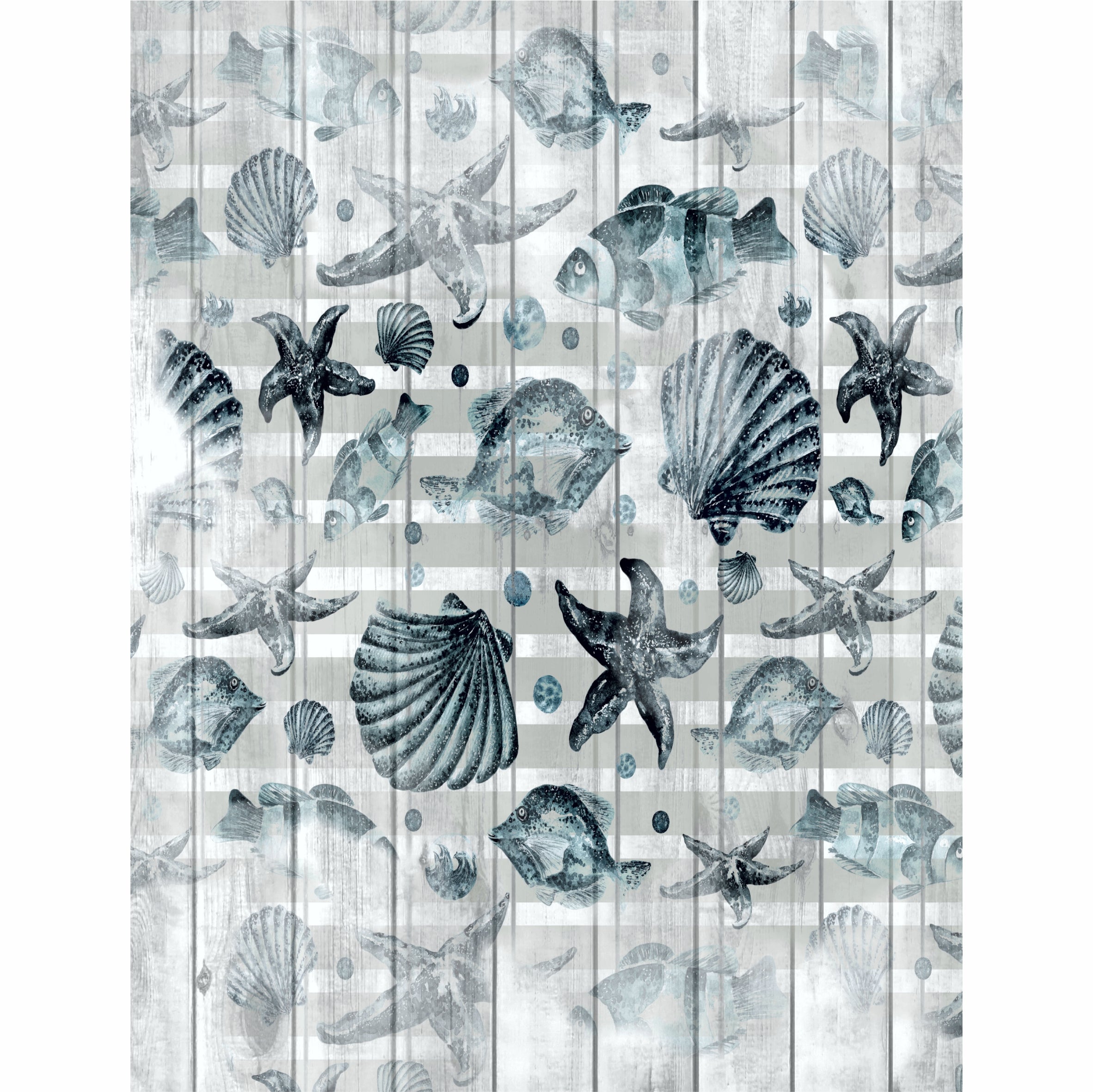 Sea Life Theme Rice Paper- 6 x Different Printed Mulberry Paper Images 30gsm