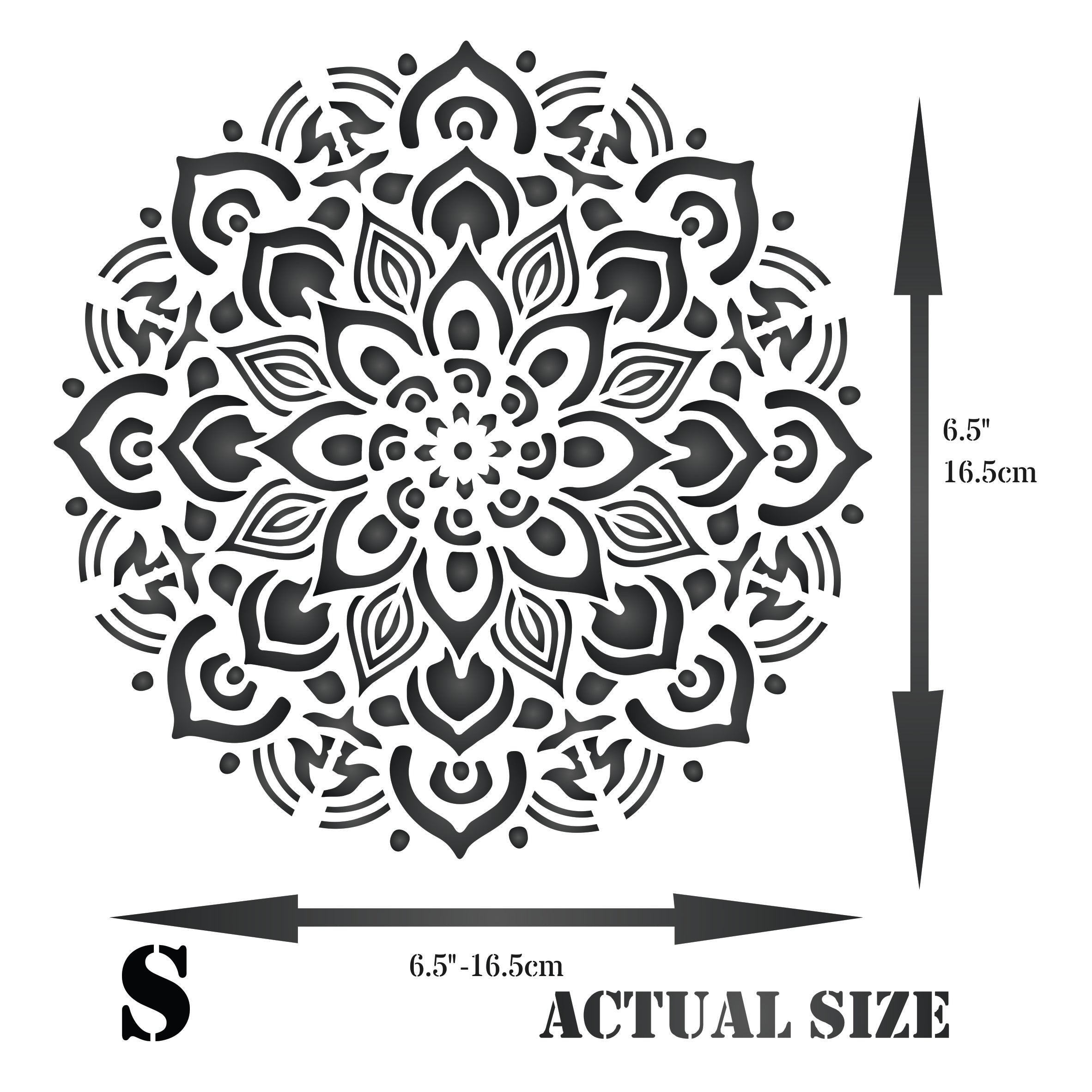 Healing Mandala Stencil - AUM Indian Hindu Buddhist Spiritual