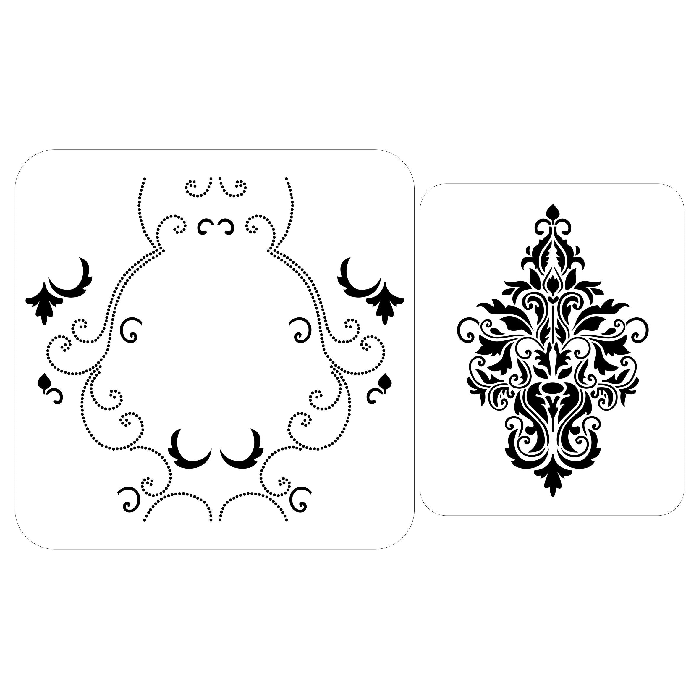 Damask Stencil- Classic Vintage Large Floral Allover Pattern