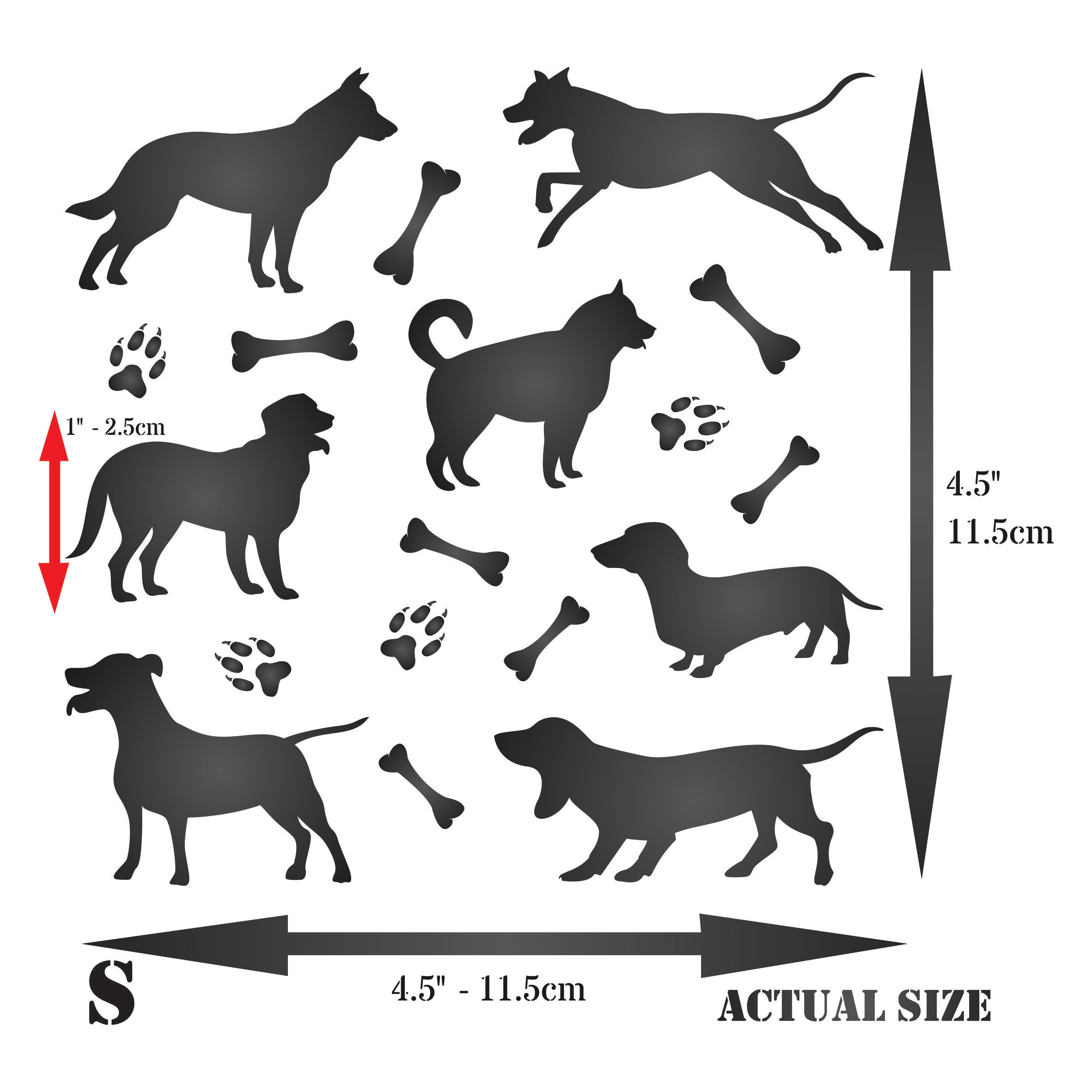 Dog Stenci - Pet Friend Animal Canine Silhouette