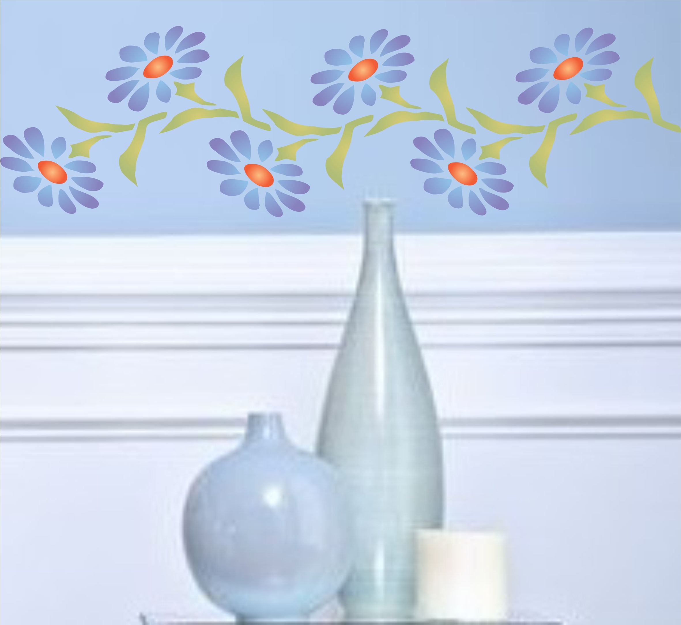 Daisy Stencil- Classic Border Flower
