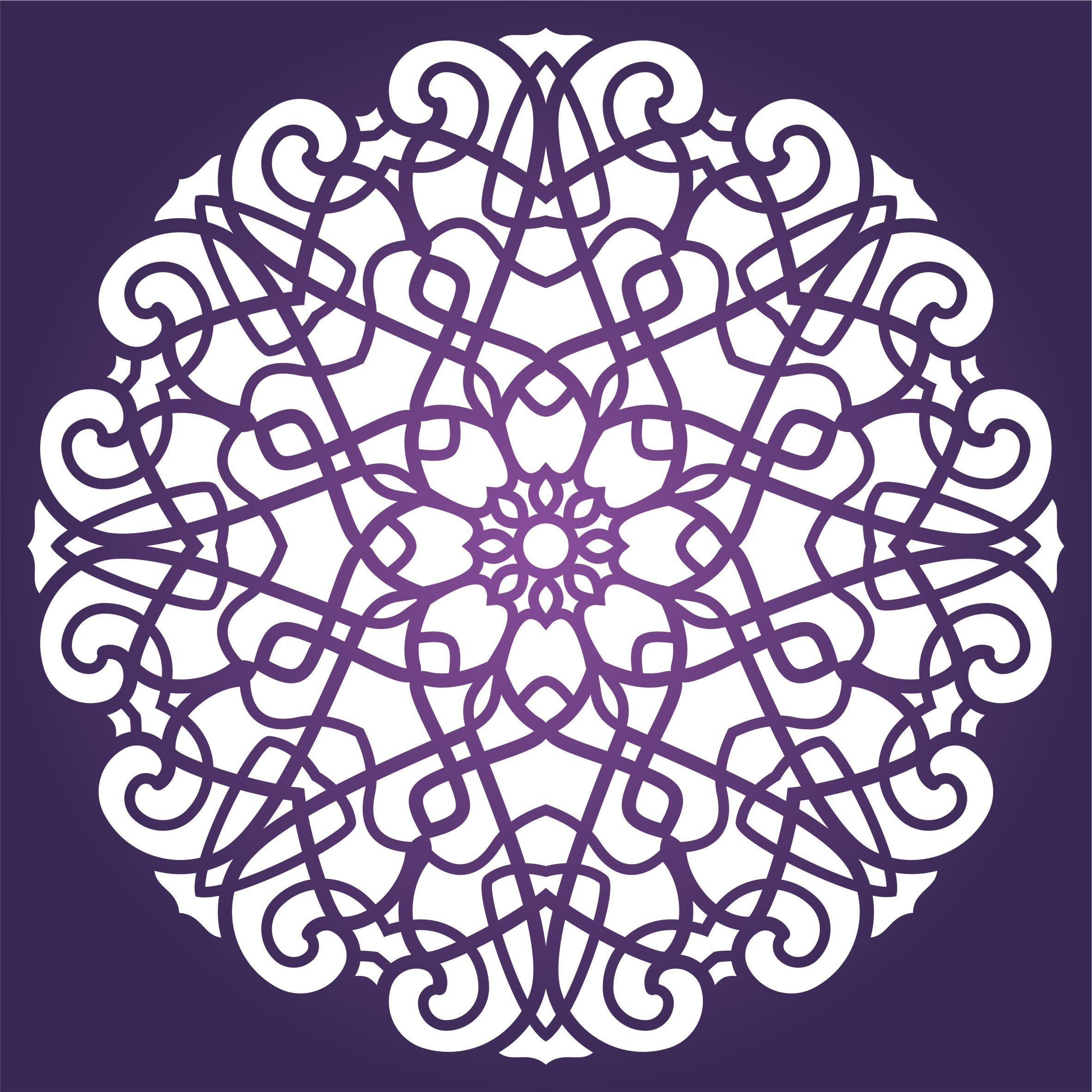 Geometric Stencil - Arabic Islamic Mosaic Mandala Design