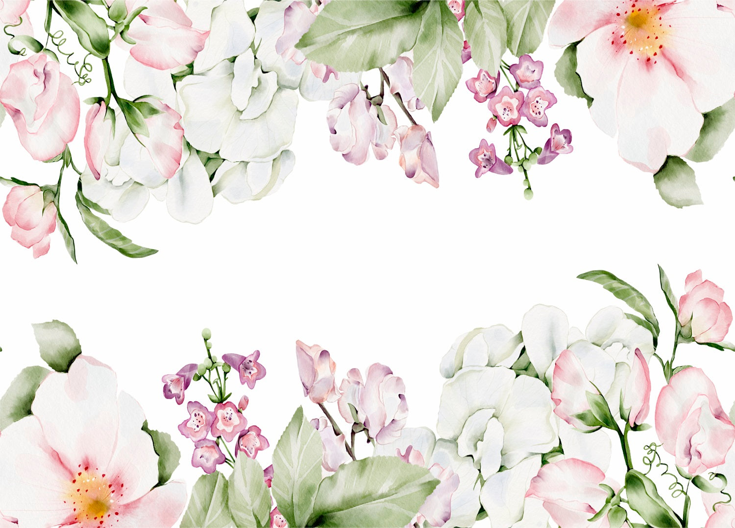 Pastel Border Rice Paper- 3 Sheets Printed Mulberry Paper Border 36gsm