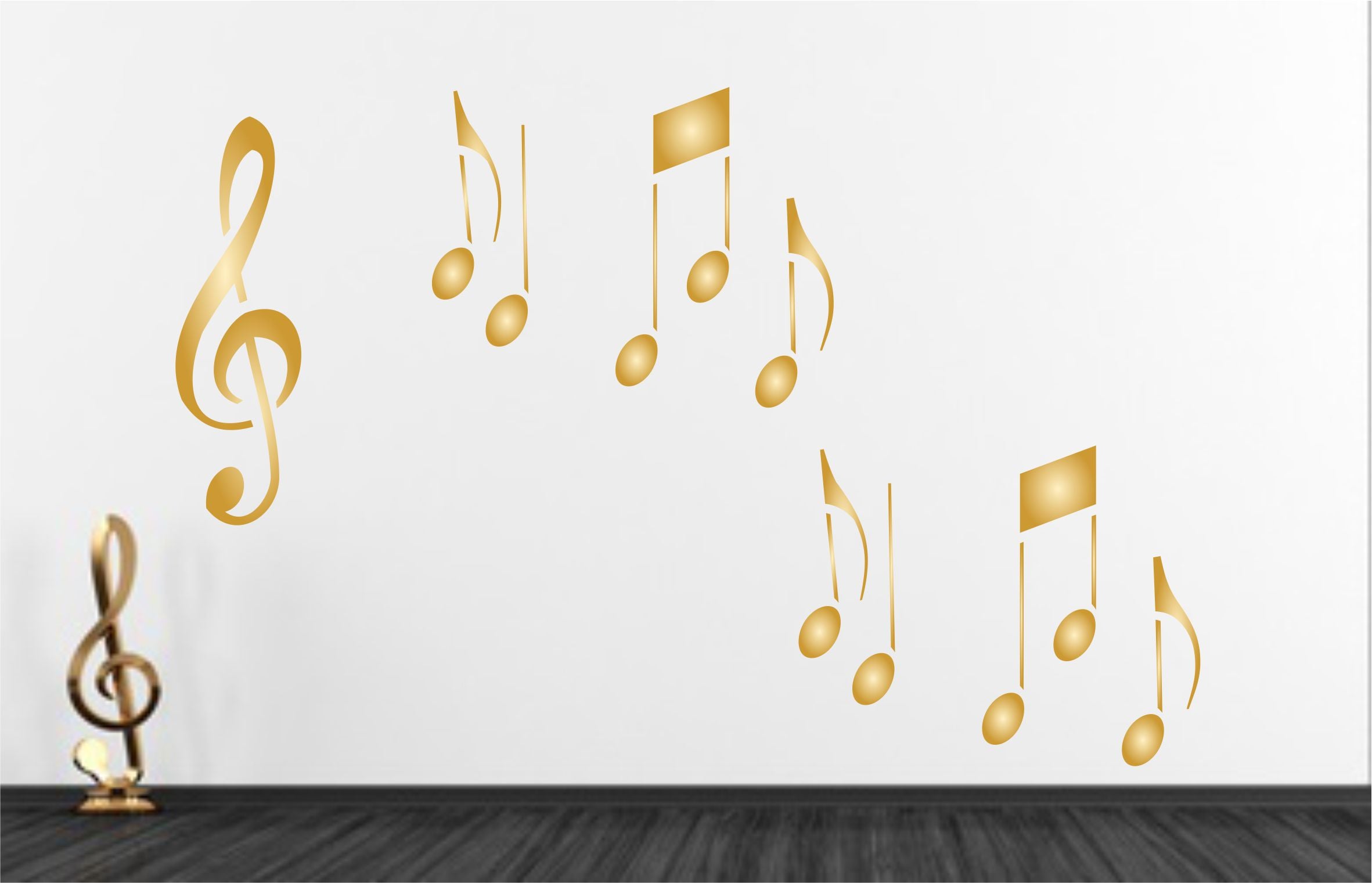 Music Stencil - Musical Sheet Notes Notation Treble Clef