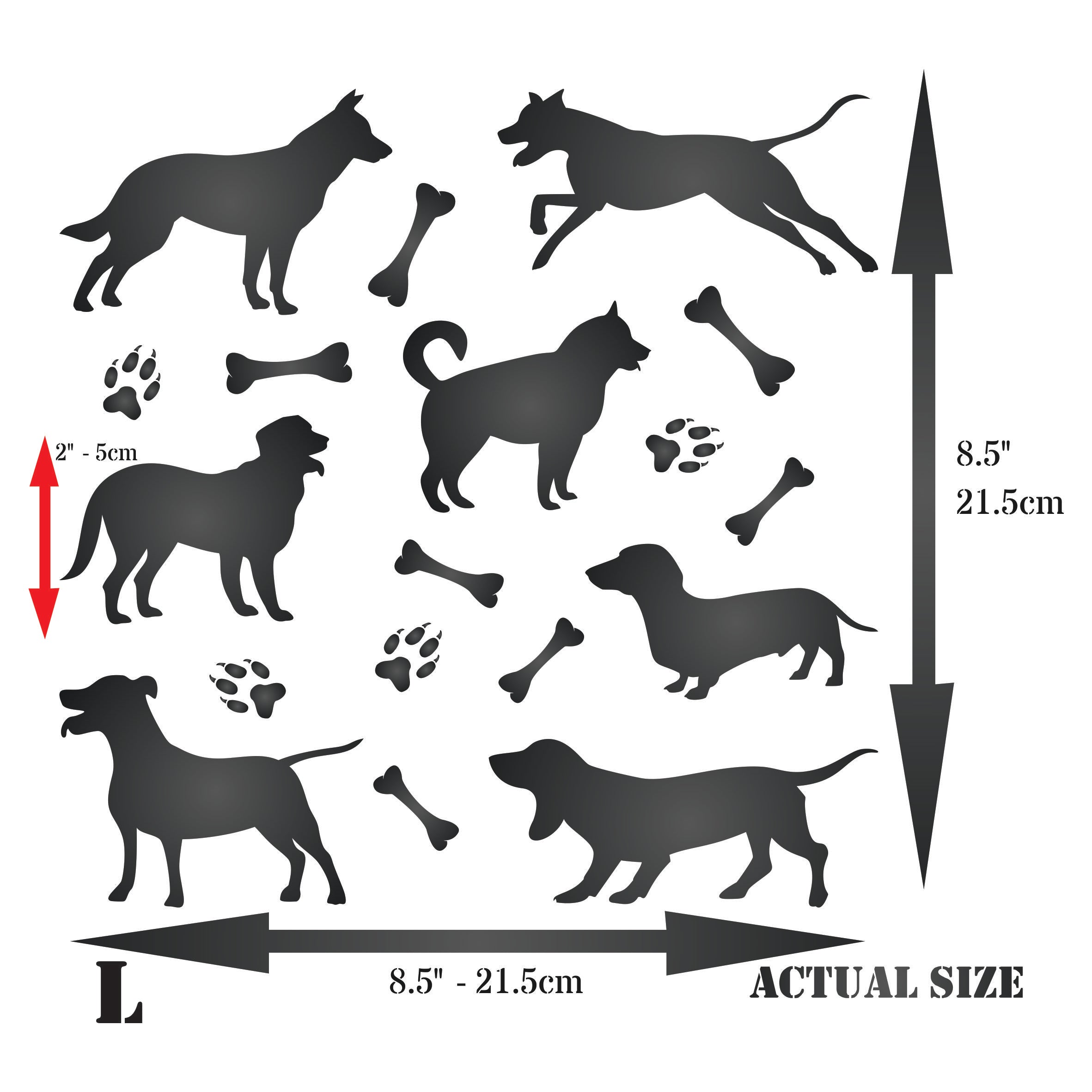 Dog Stenci - Pet Friend Animal Canine Silhouette