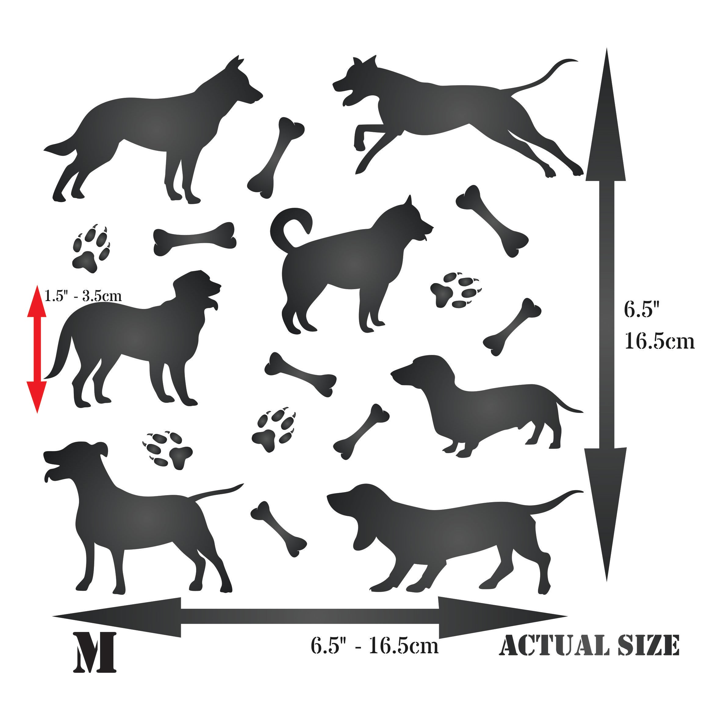 Dog Stenci - Pet Friend Animal Canine Silhouette