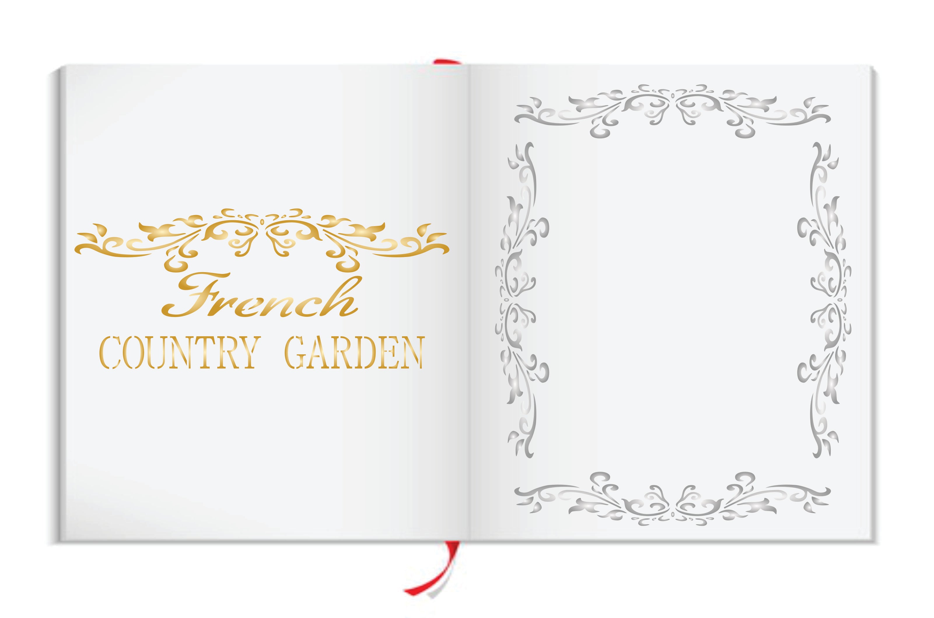 French Country Stencil - Vintage French Garden Word