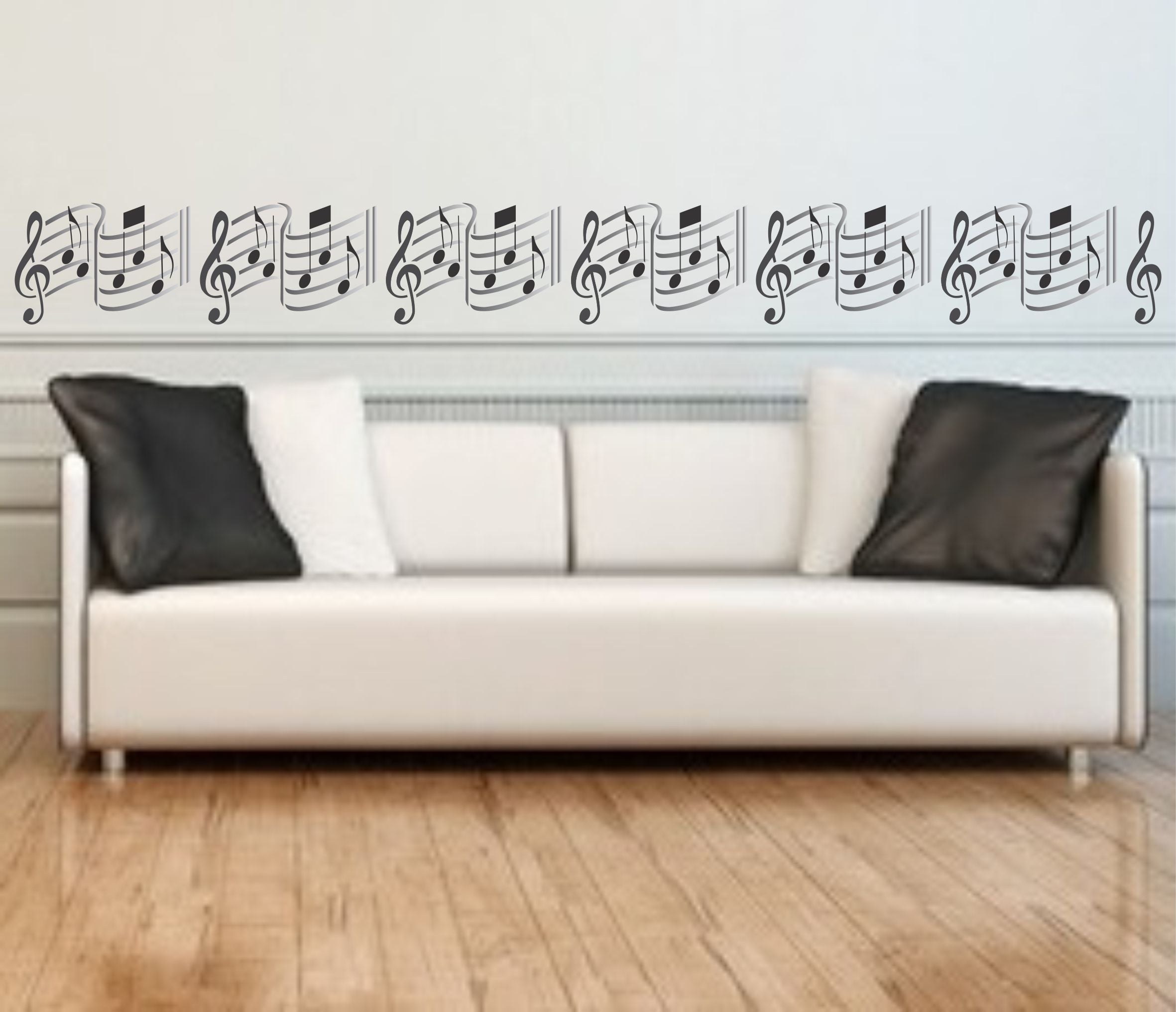 Music Stencil - Musical Sheet Notes Notation Treble Clef