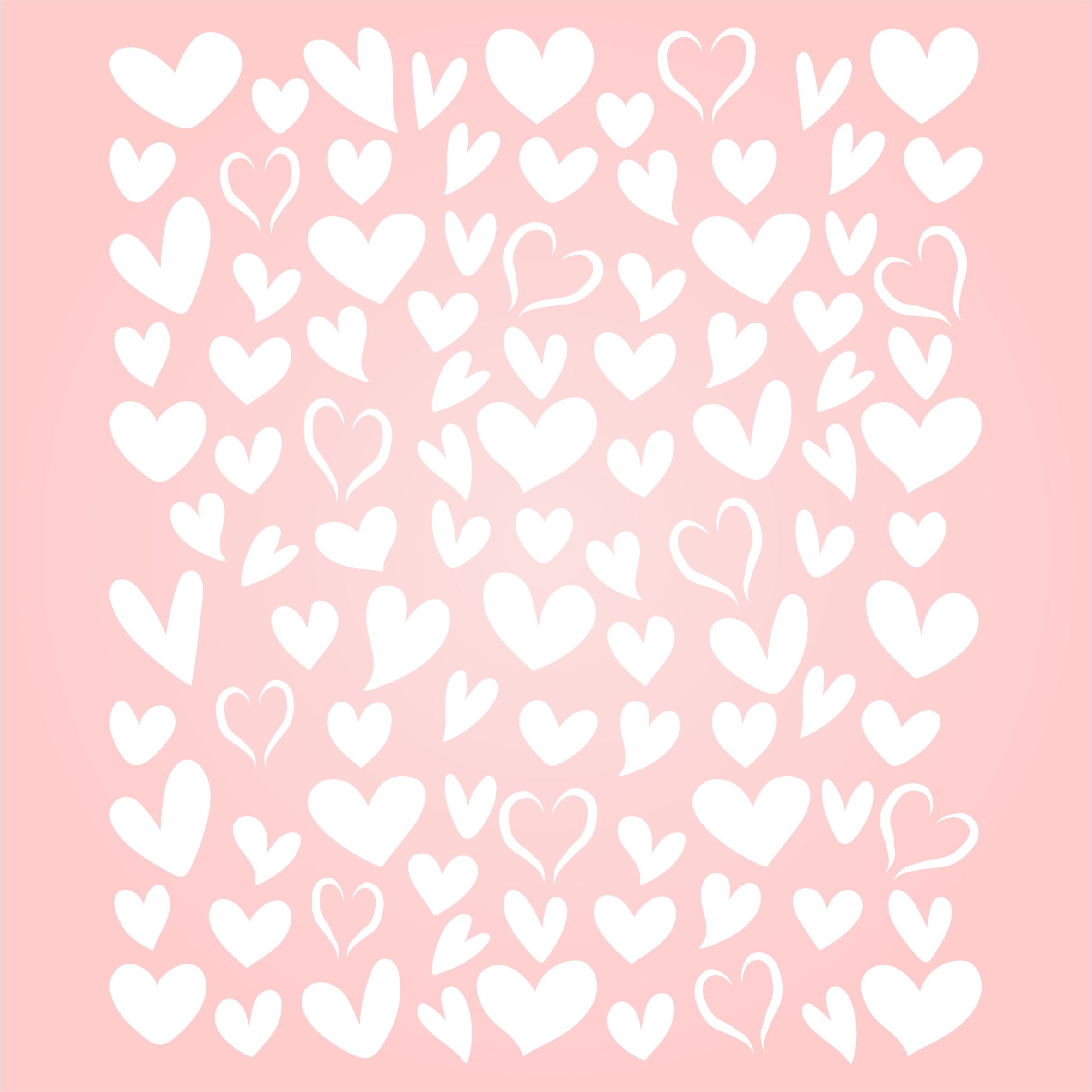 Hearts Cake Stencil- Cake & Cookie use to Add Texture