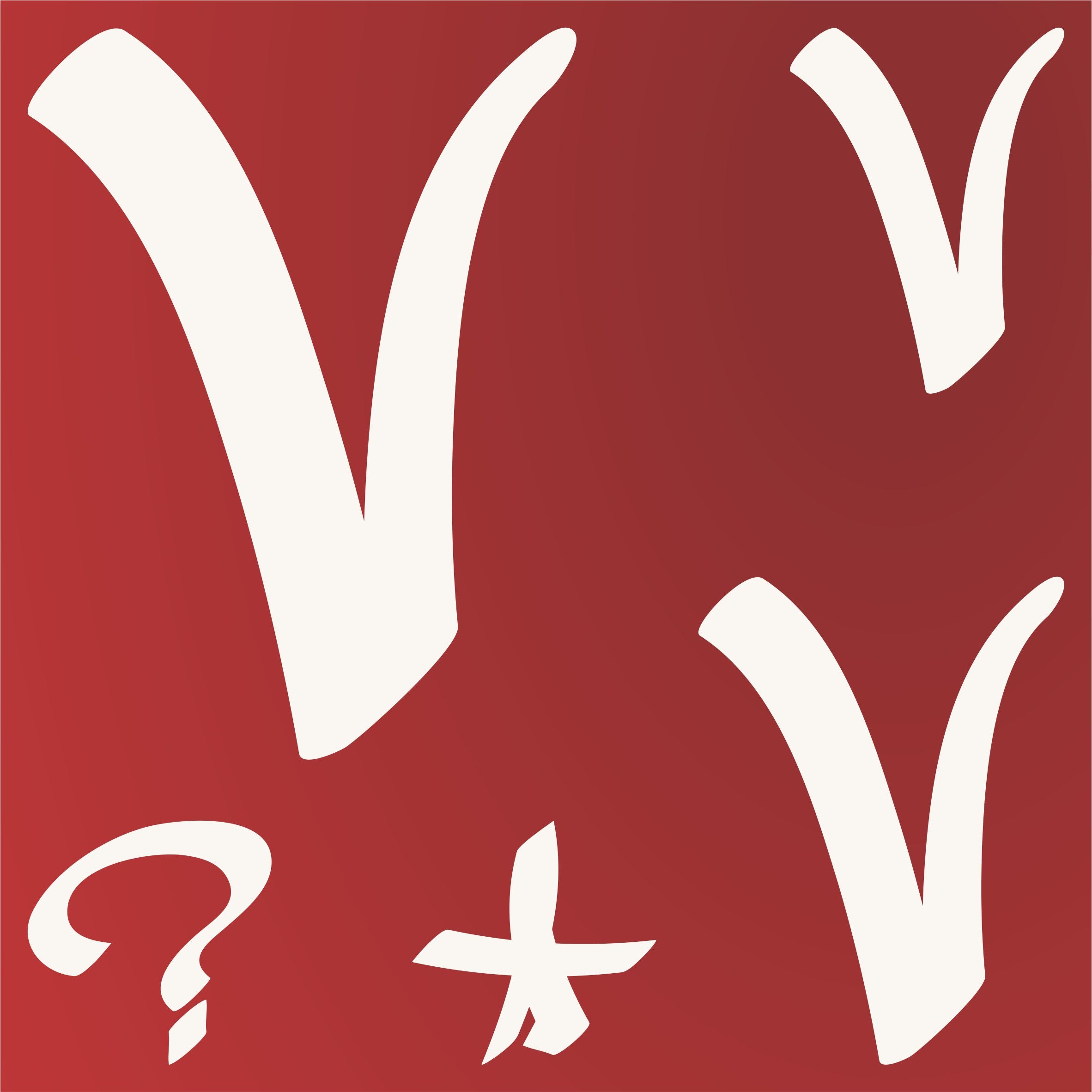Graffiti Letter "V" Stencil -Graffiti Initial Vandal Style Alphabet Letters