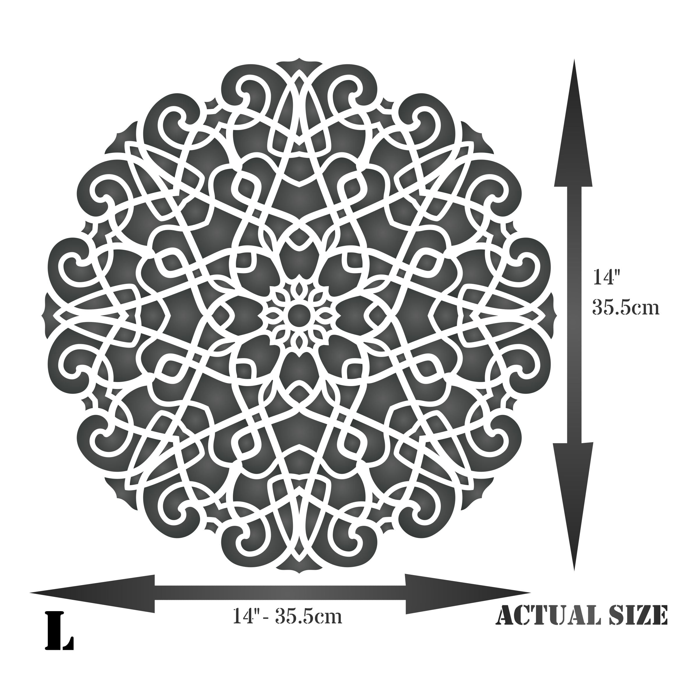 Geometric Stencil - Arabic Islamic Mosaic Mandala Design