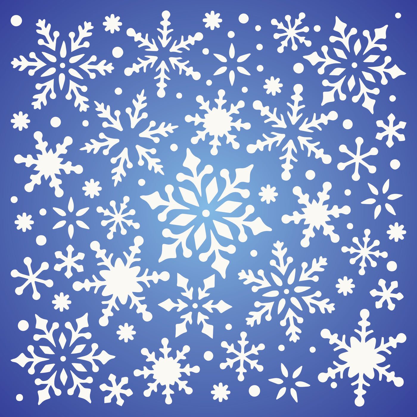 Allover Snowflakes Stencil - Christmas Snowpaper