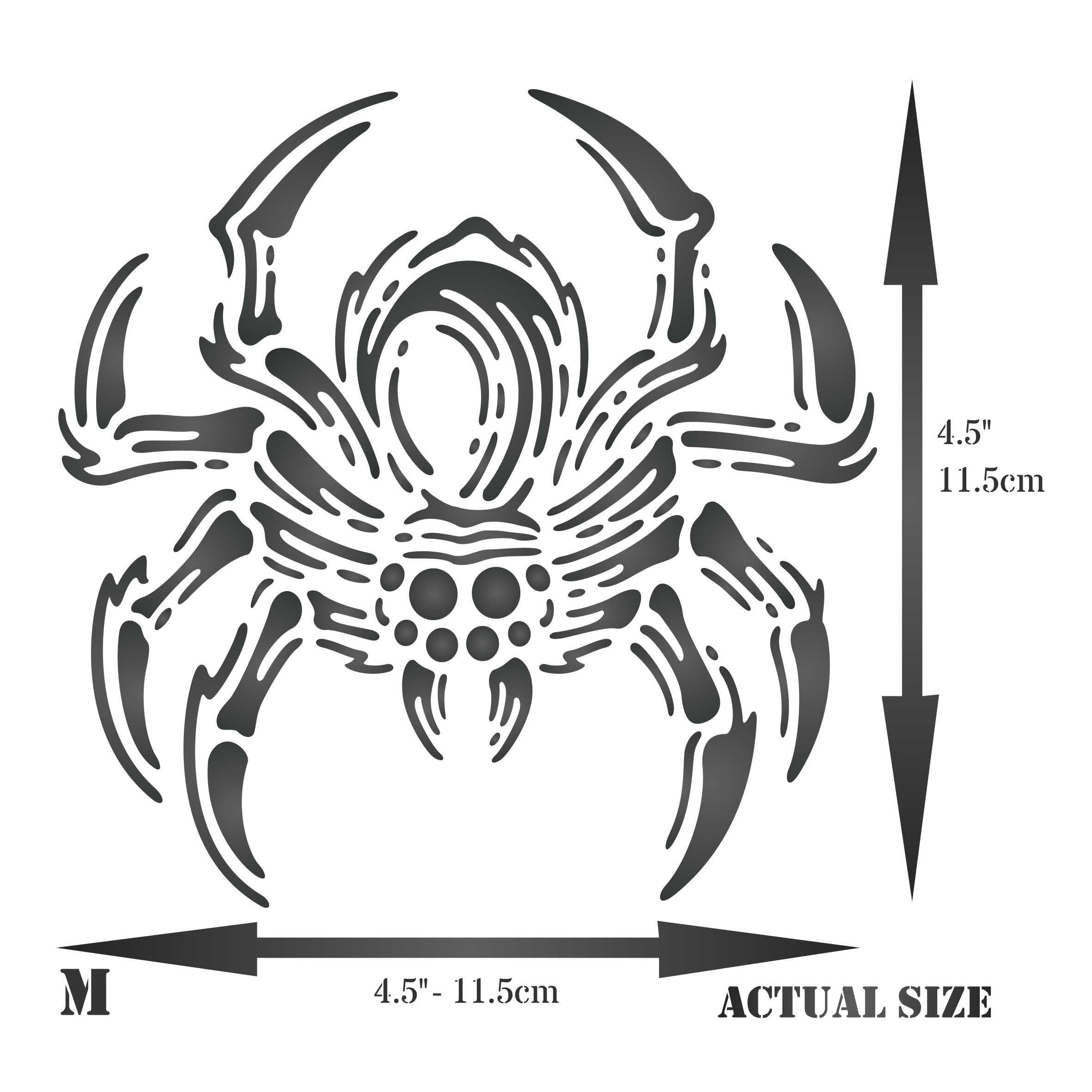 Tarantula Stencil - Large Hairy Spider Insect Bug