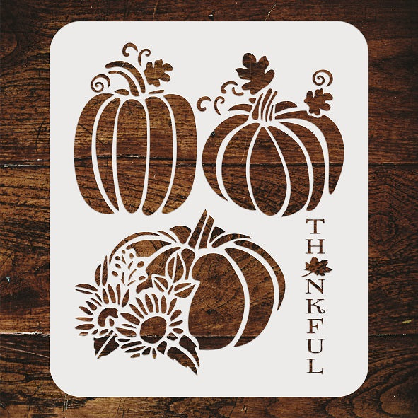 Thanksgiving Pumpkins Stencil - Halloween Decoration Cards Posters