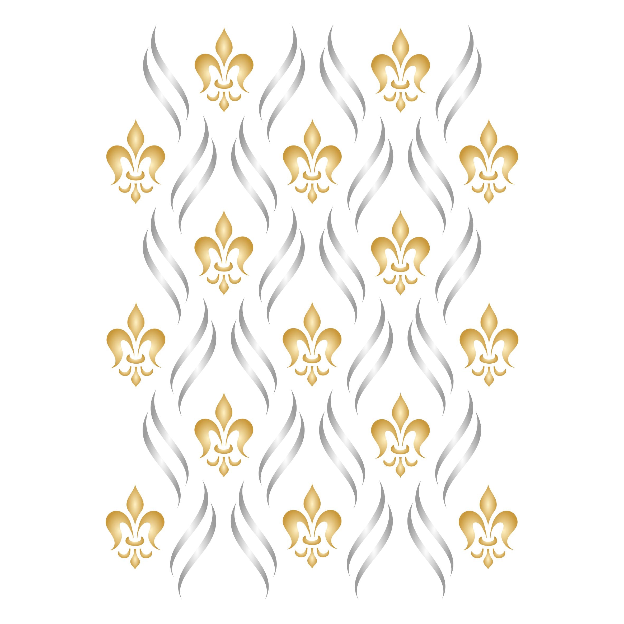 Fleur de Lis Layering Stencil- Layering use to add Texture and Design