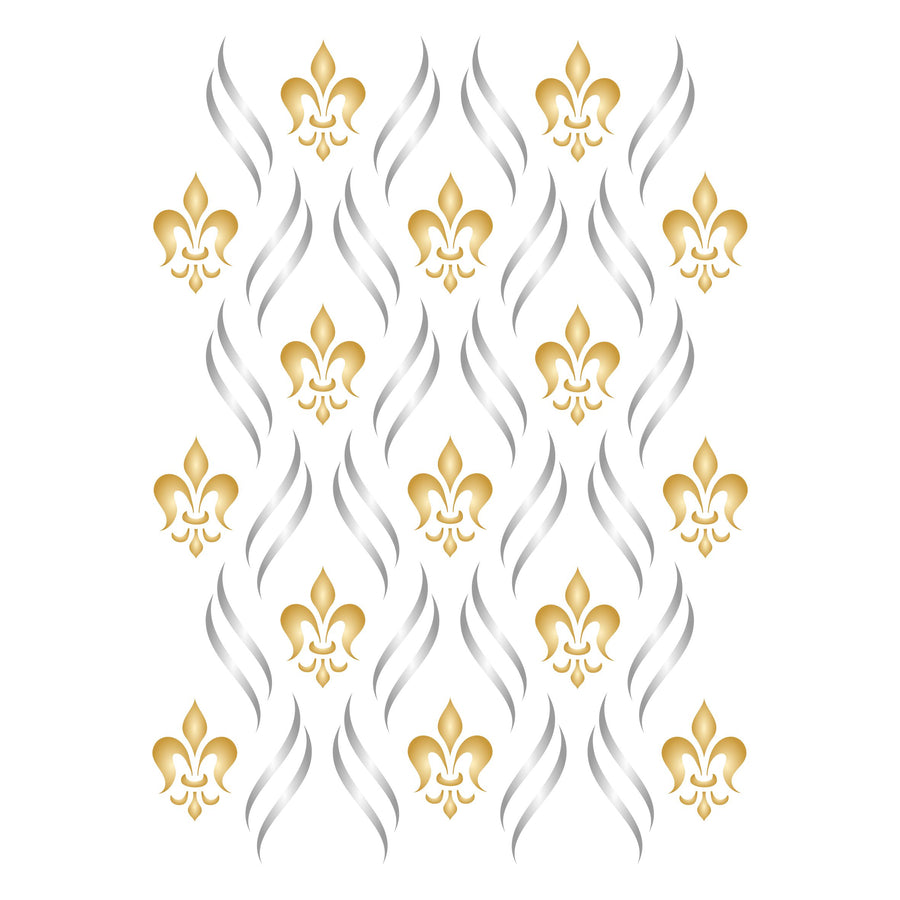 Fleur de Lis Layering Stencil- Layering use to add Texture and Design