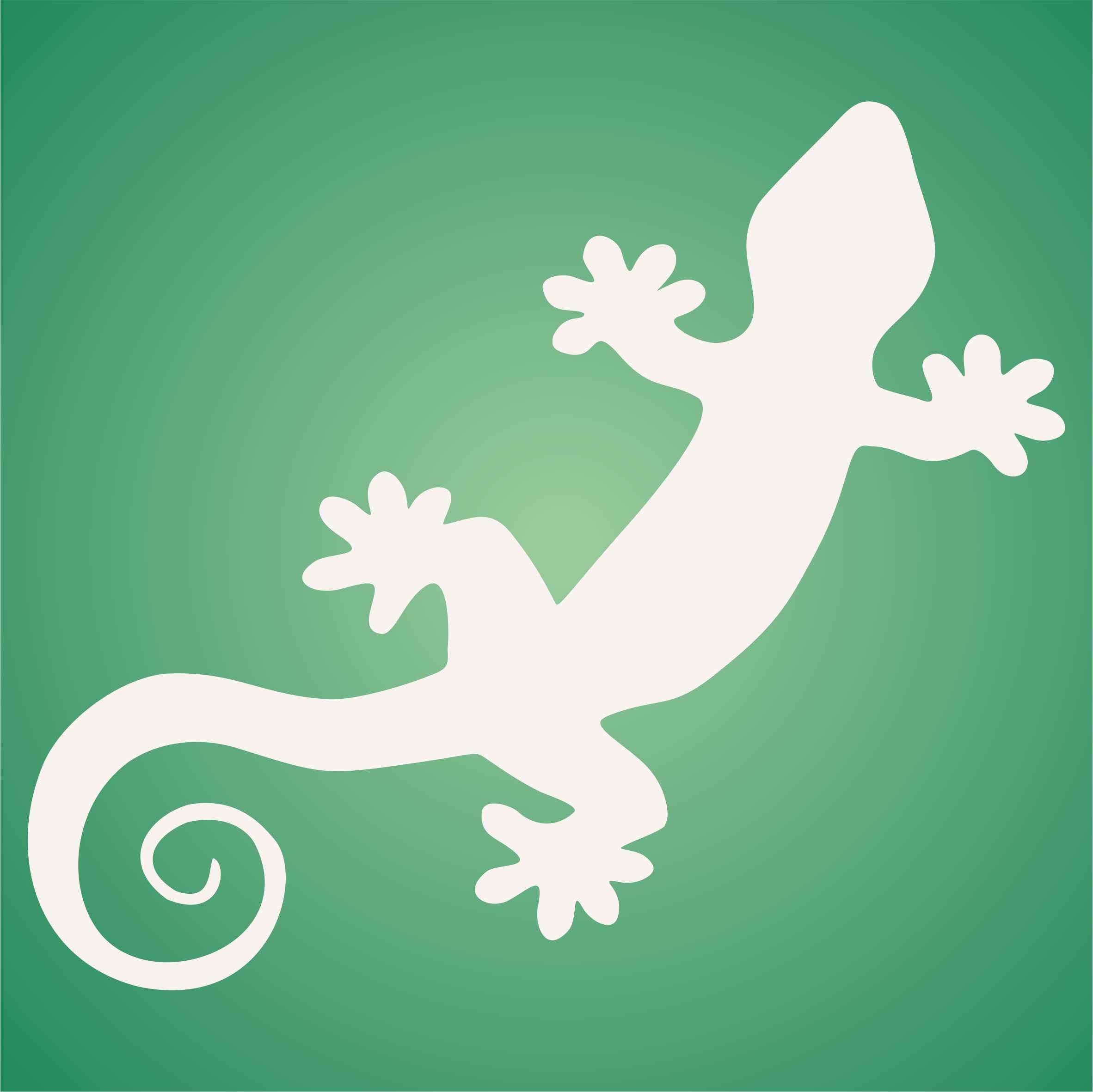 Gecko Stencil - Lizard Reptile Art Decor Cards