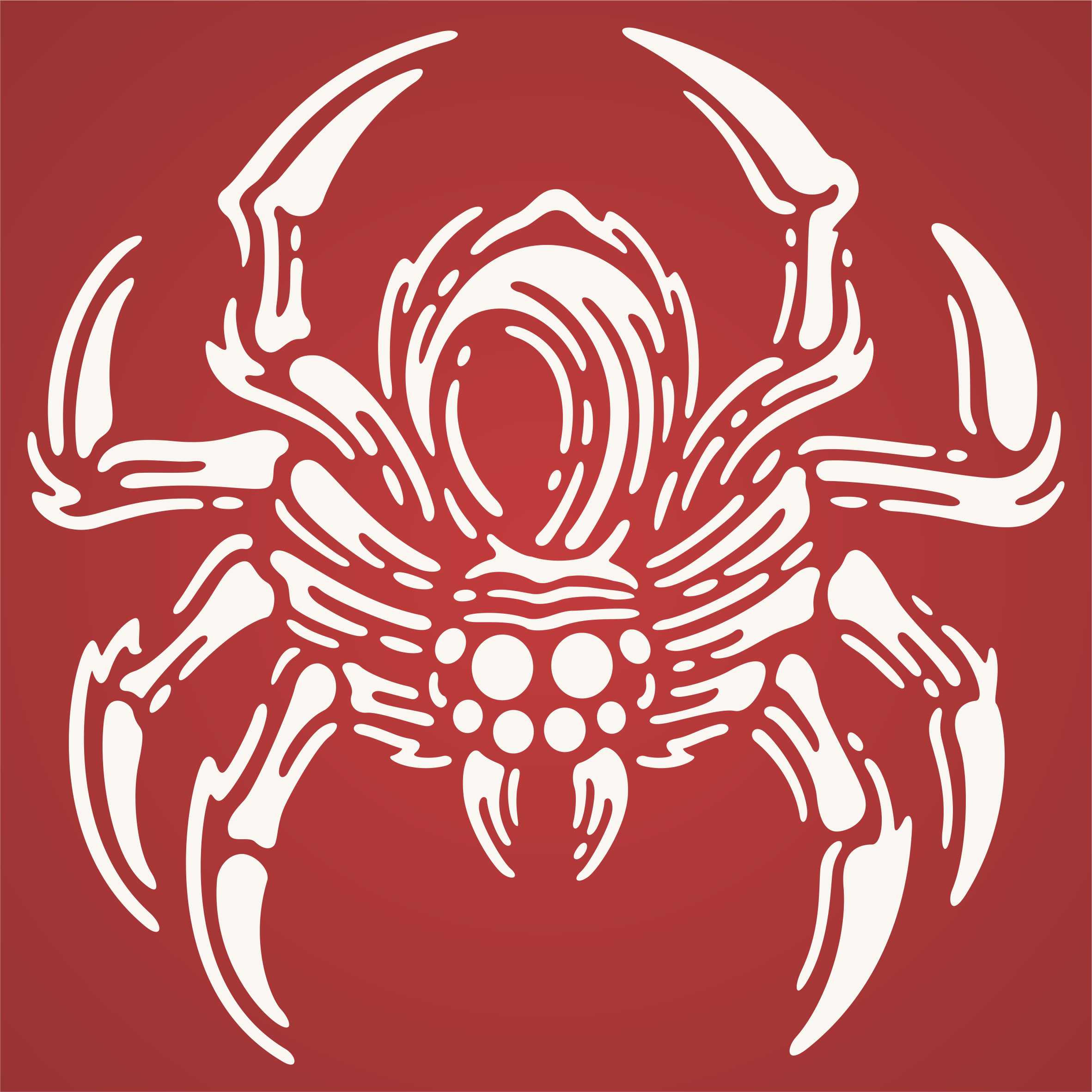 Tarantula Stencil - Large Hairy Spider Insect Bug