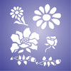 Flower Stencil - Floral Flowers FloraPainting Cards