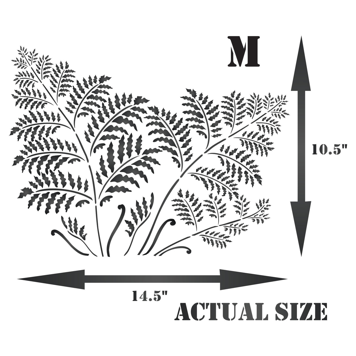 Tree Fern Stencil- Large Tropical Ferns