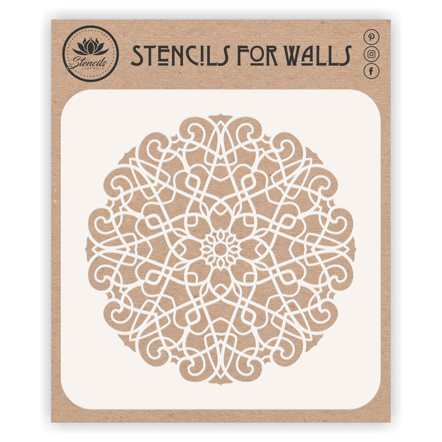 Geometric Stencil - Arabic Islamic Mosaic Mandala Design